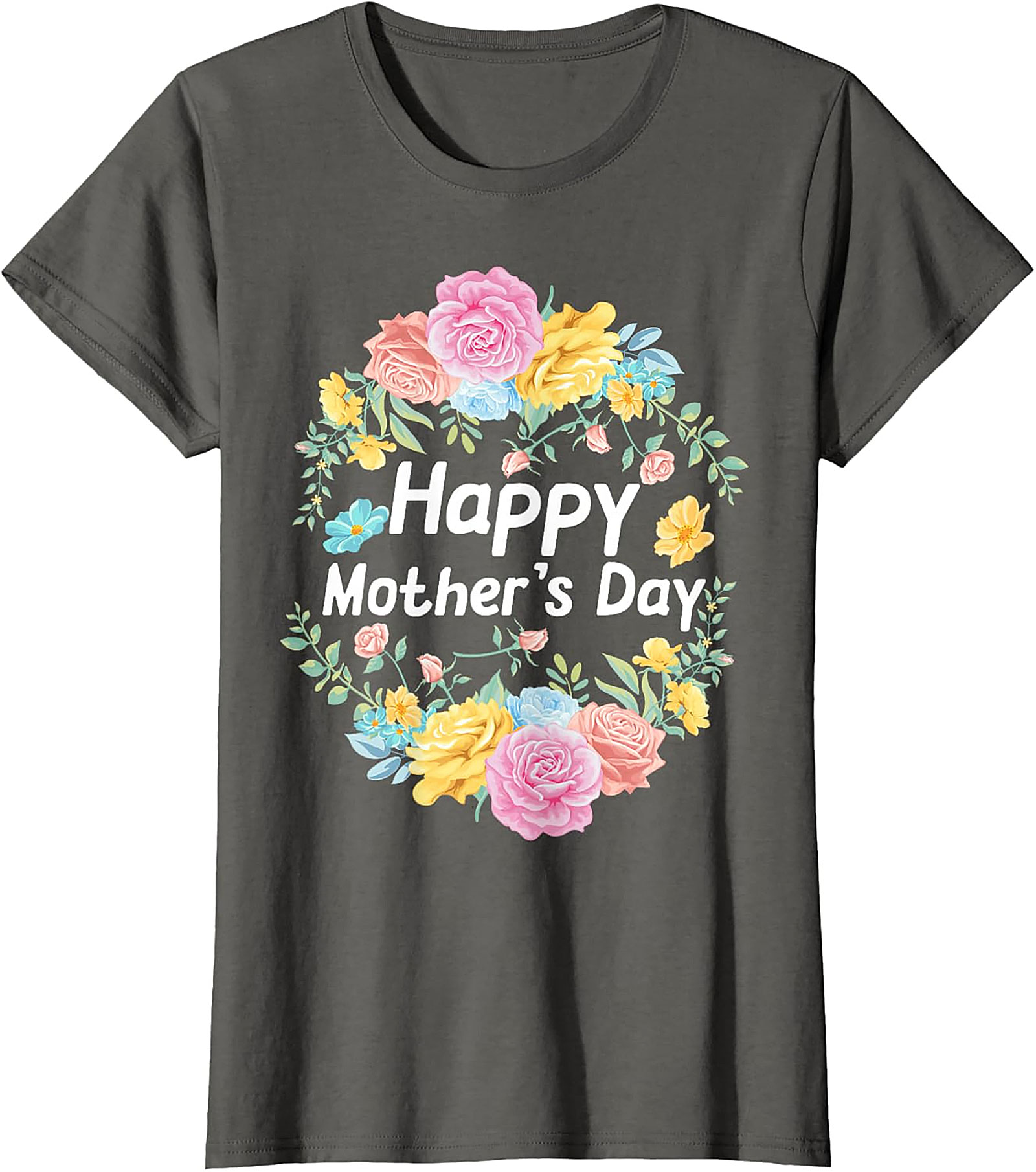 Happy Mother's Day Floral T-Shirt Soft Cotton Gift Tee