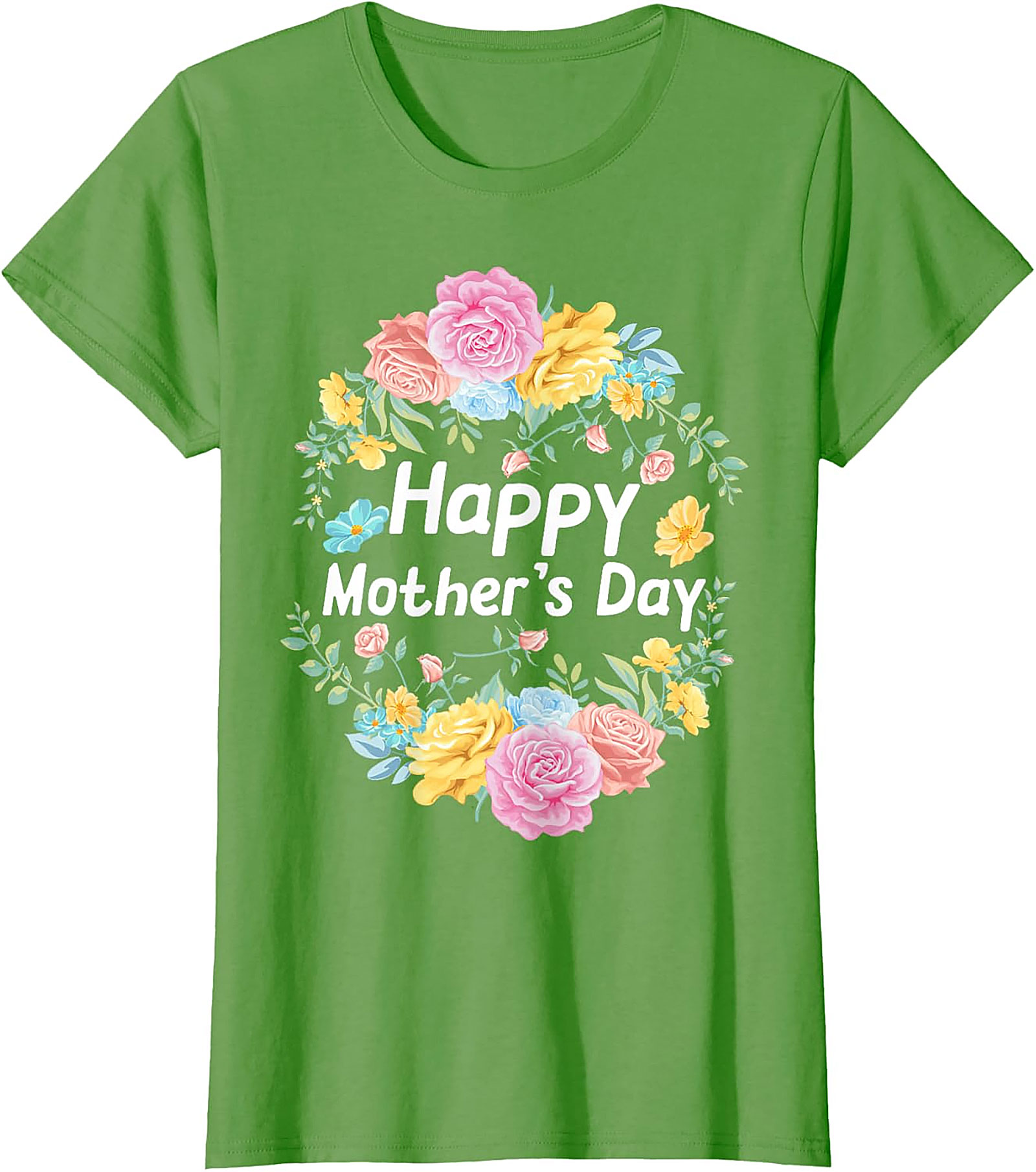 Happy Mother's Day Floral T-Shirt Soft Cotton Gift Tee