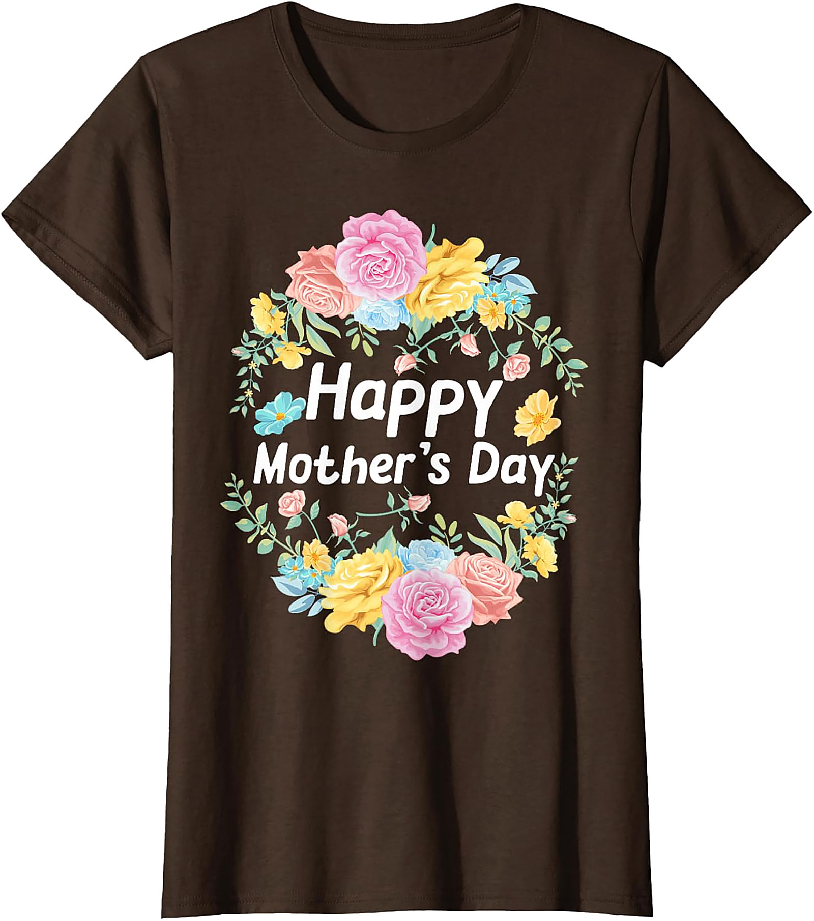 Happy Mother's Day Floral T-Shirt Soft Cotton Gift Tee