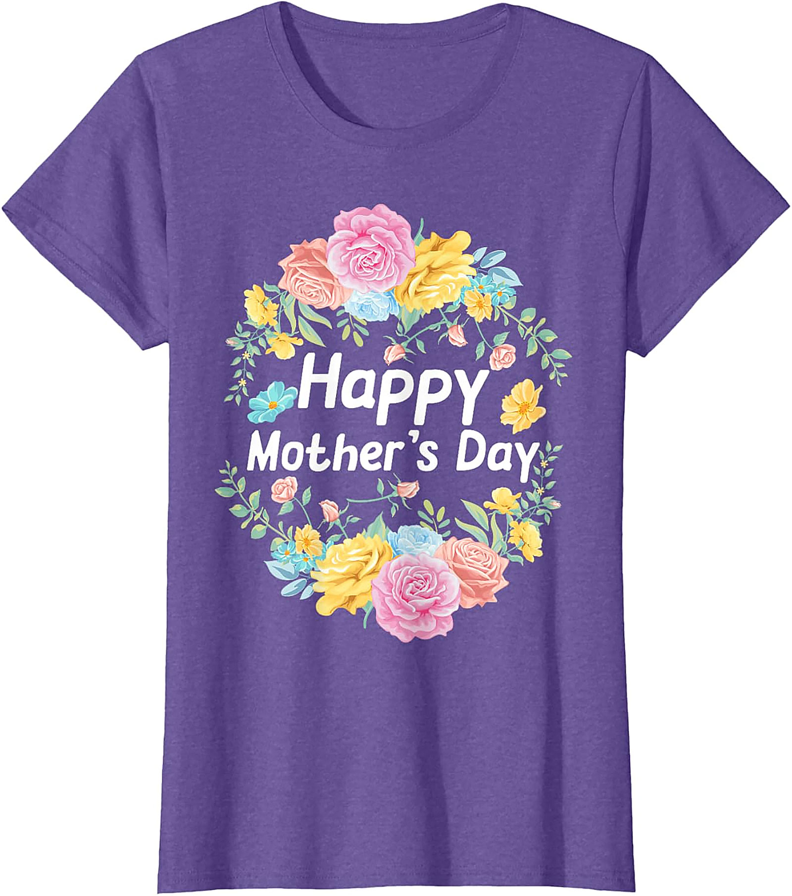 Happy Mother's Day Floral T-Shirt Soft Cotton Gift Tee
