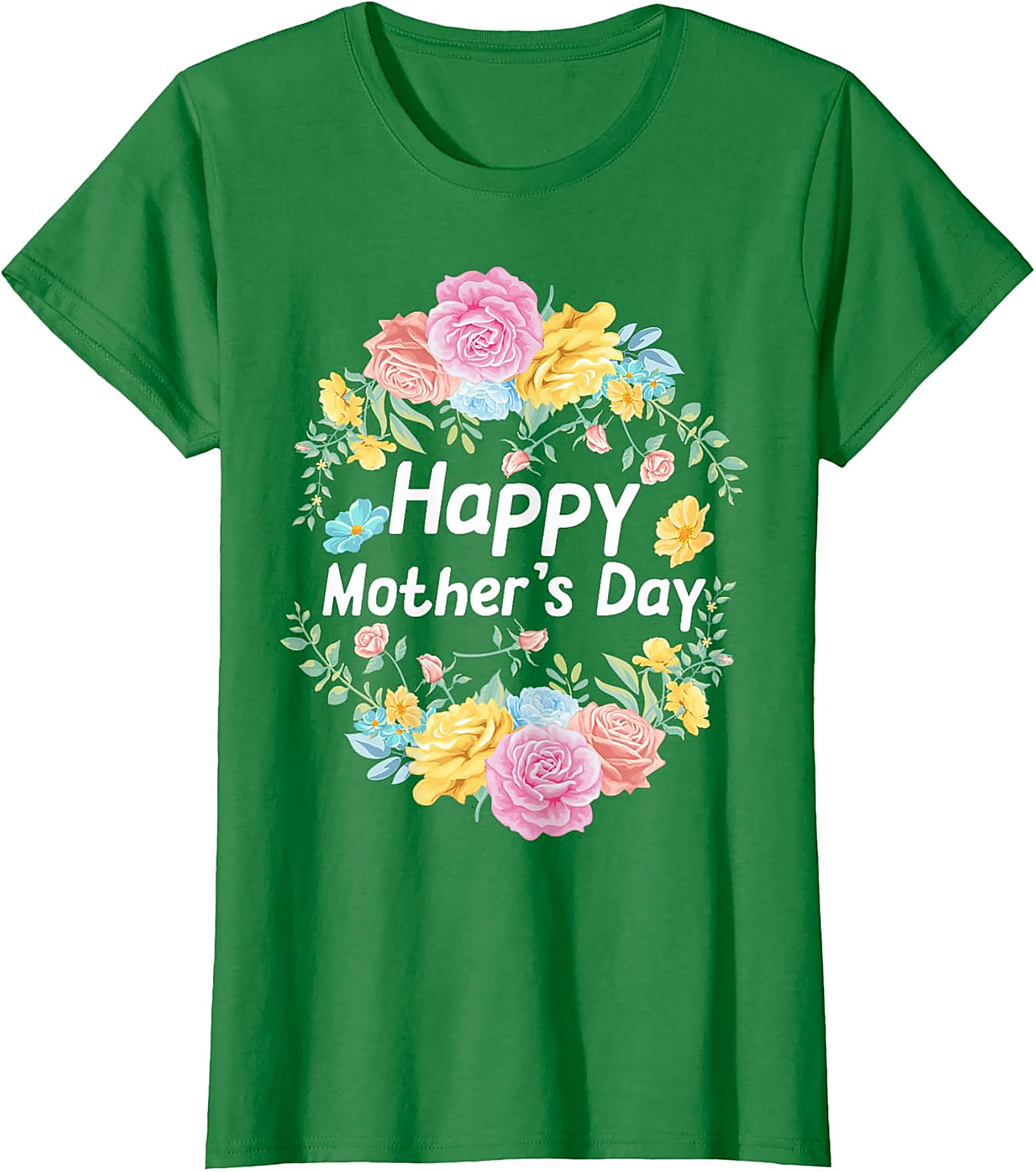Happy Mother's Day Floral T-Shirt Soft Cotton Gift Tee