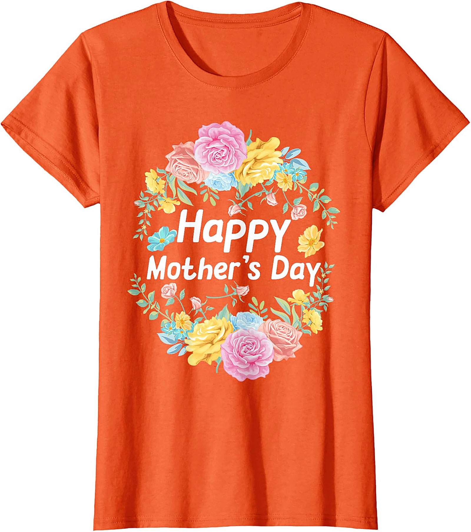 Happy Mother's Day Floral T-Shirt Soft Cotton Gift Tee