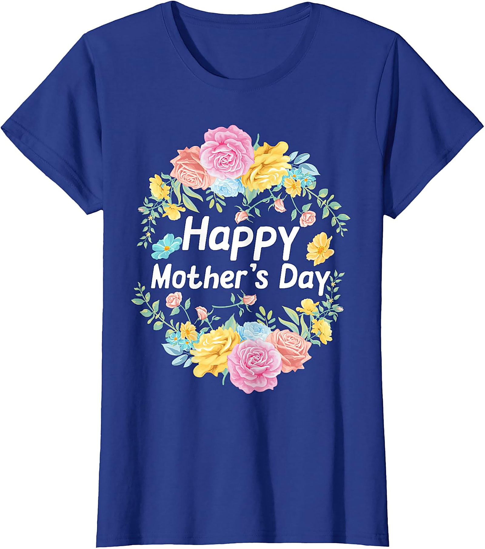 Happy Mother's Day Floral T-Shirt Soft Cotton Gift Tee