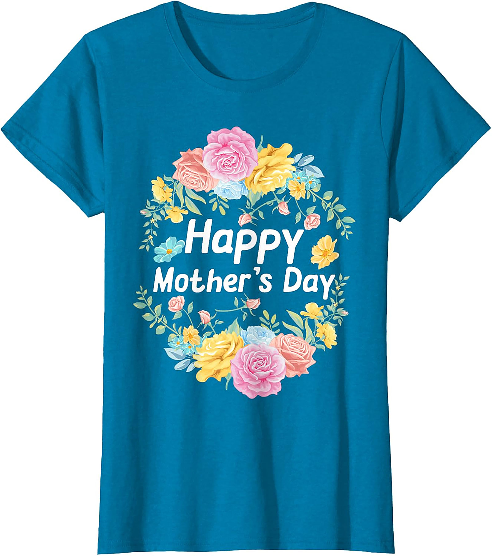 Happy Mother's Day Floral T-Shirt Soft Cotton Gift Tee