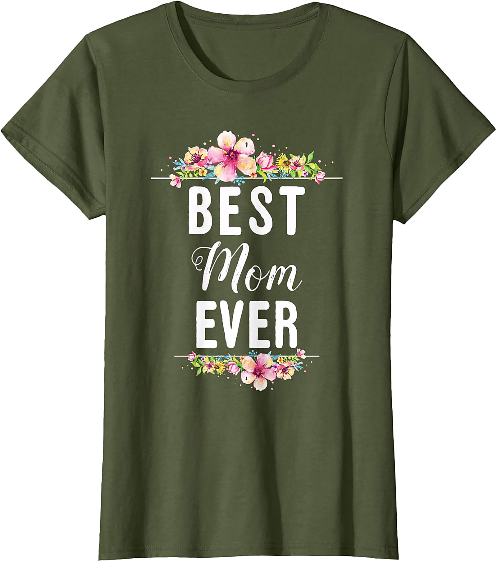 Best Mom Ever T-shirt Floral Mother's Day Graphic Tee