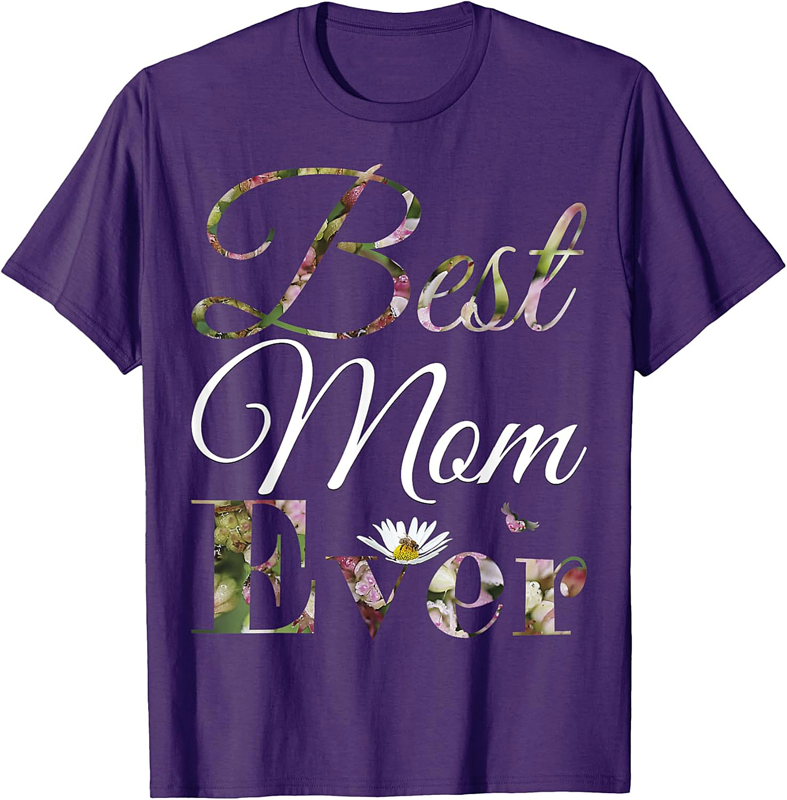  Best Mom Ever Floral T-shirt Soft Cotton Mother's Day Gift