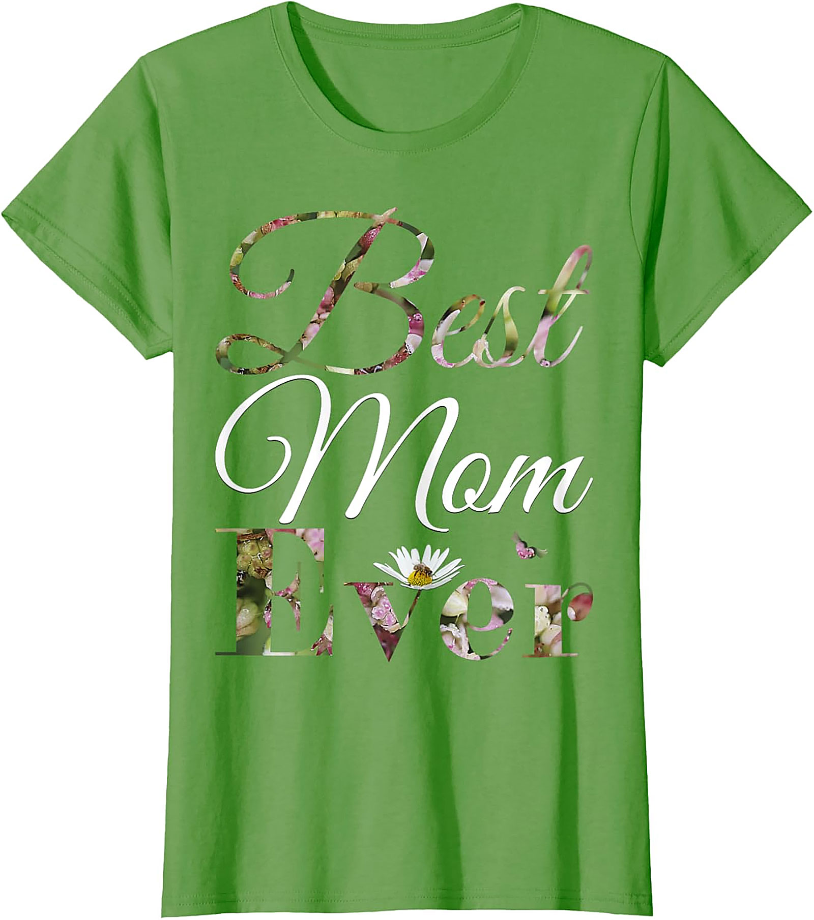  Best Mom Ever Floral T-shirt Soft Cotton Mother's Day Gift