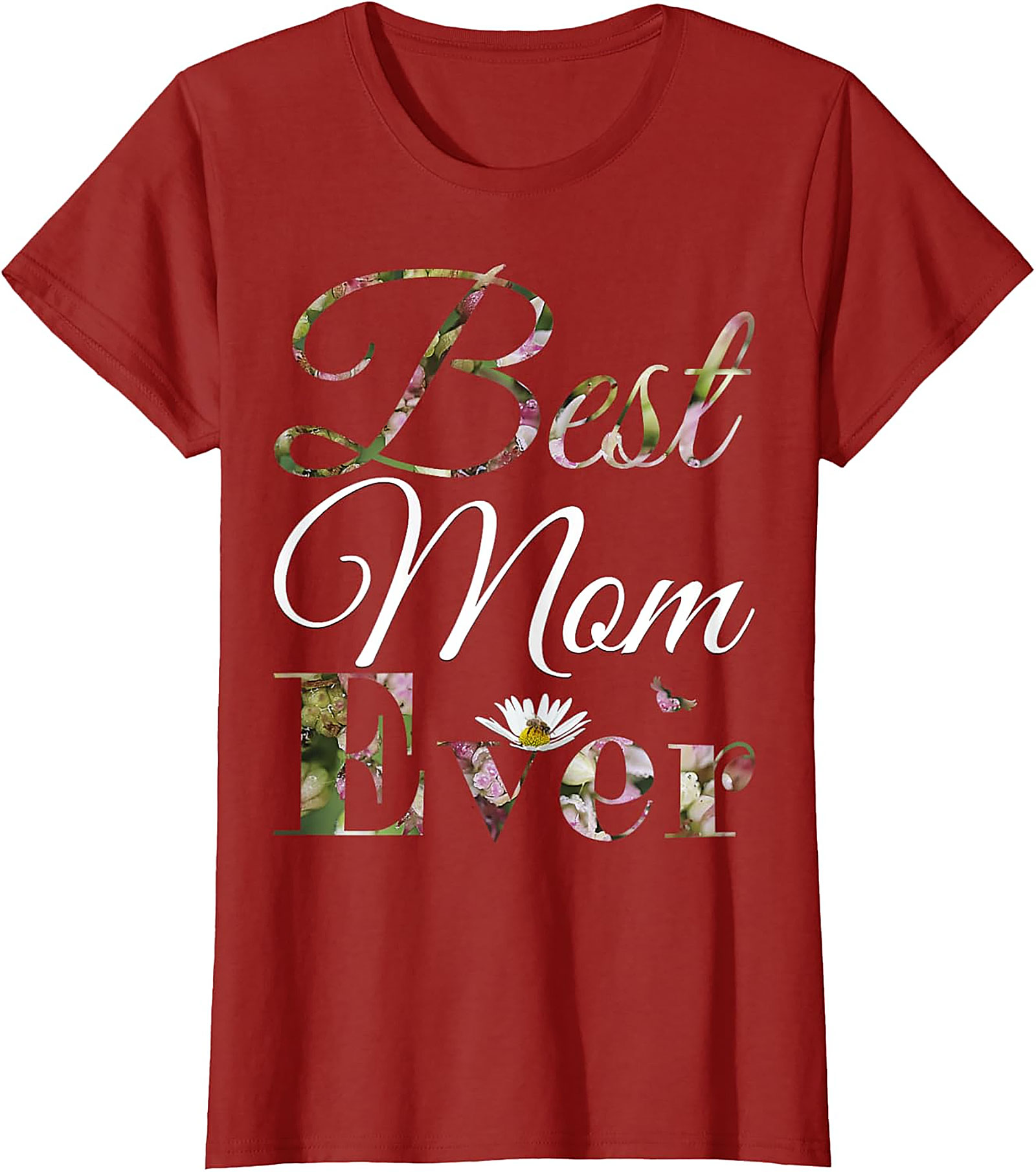  Best Mom Ever Floral T-shirt Soft Cotton Mother's Day Gift
