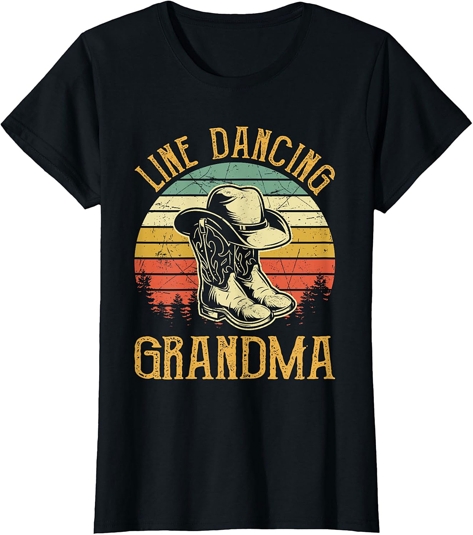 Line Dancing Grandma T-Shirt | Vintage Retro Western Tee