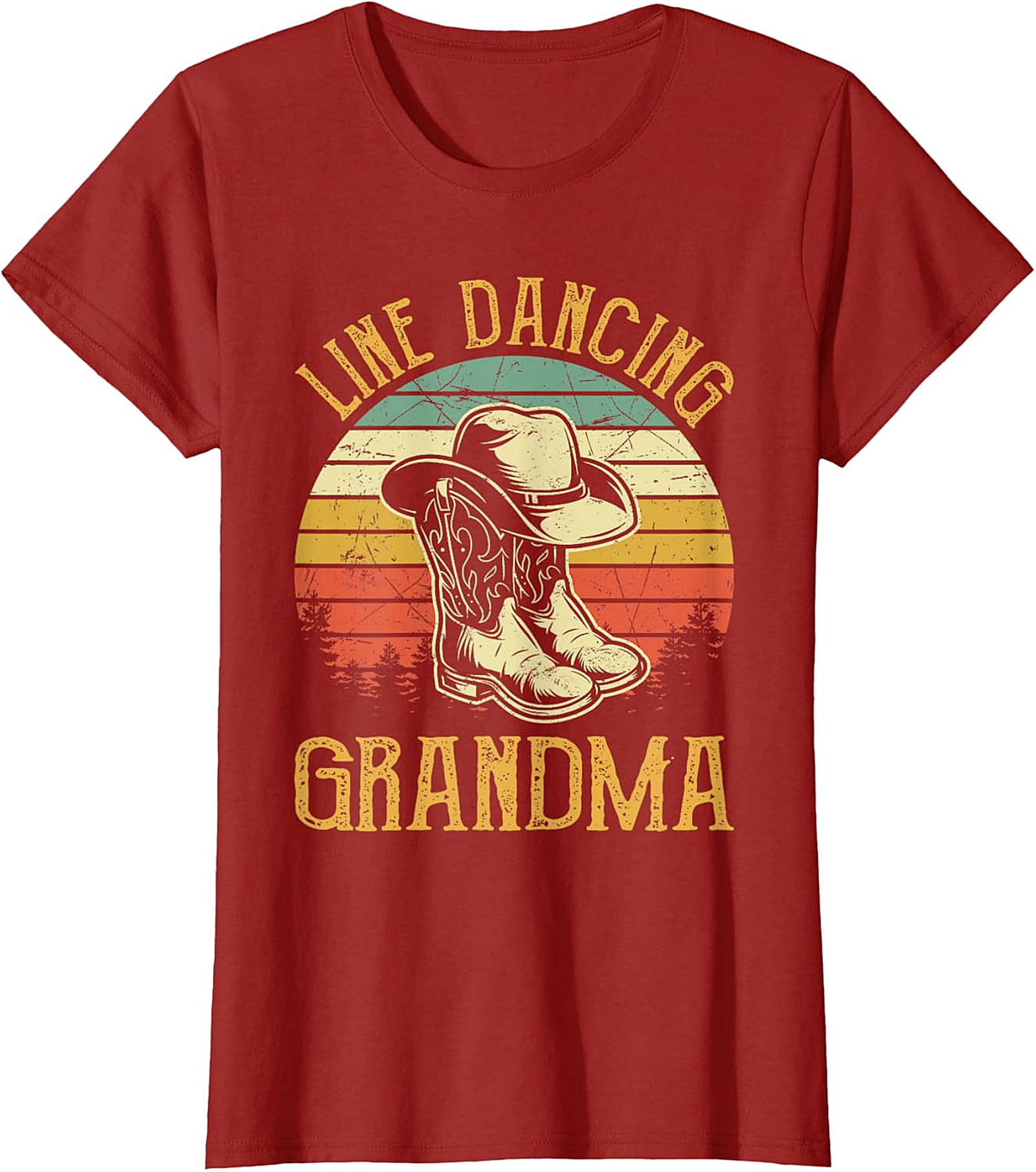 Line Dancing Grandma T-Shirt | Vintage Retro Western Tee