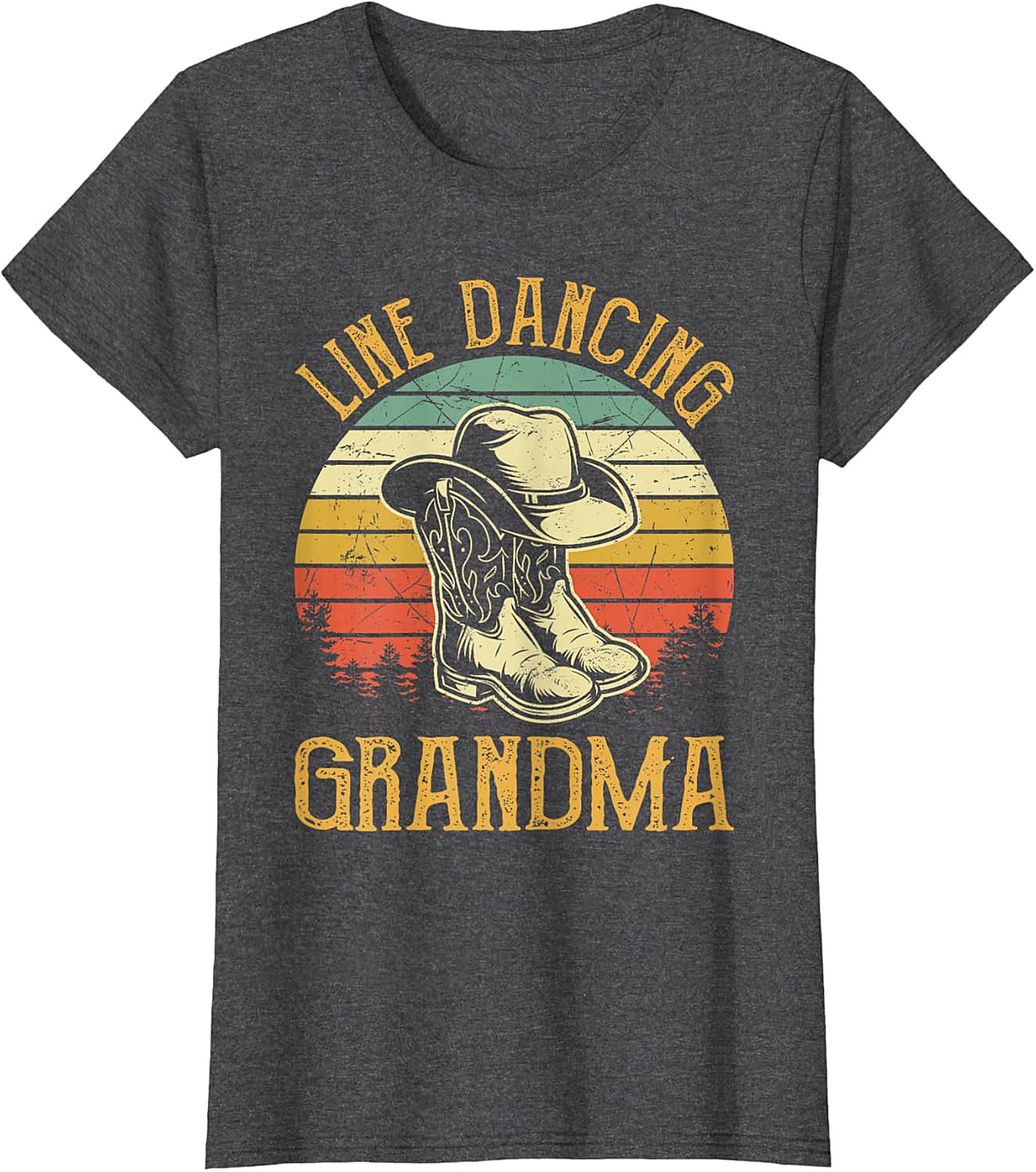 Line Dancing Grandma T-Shirt | Vintage Retro Western Tee