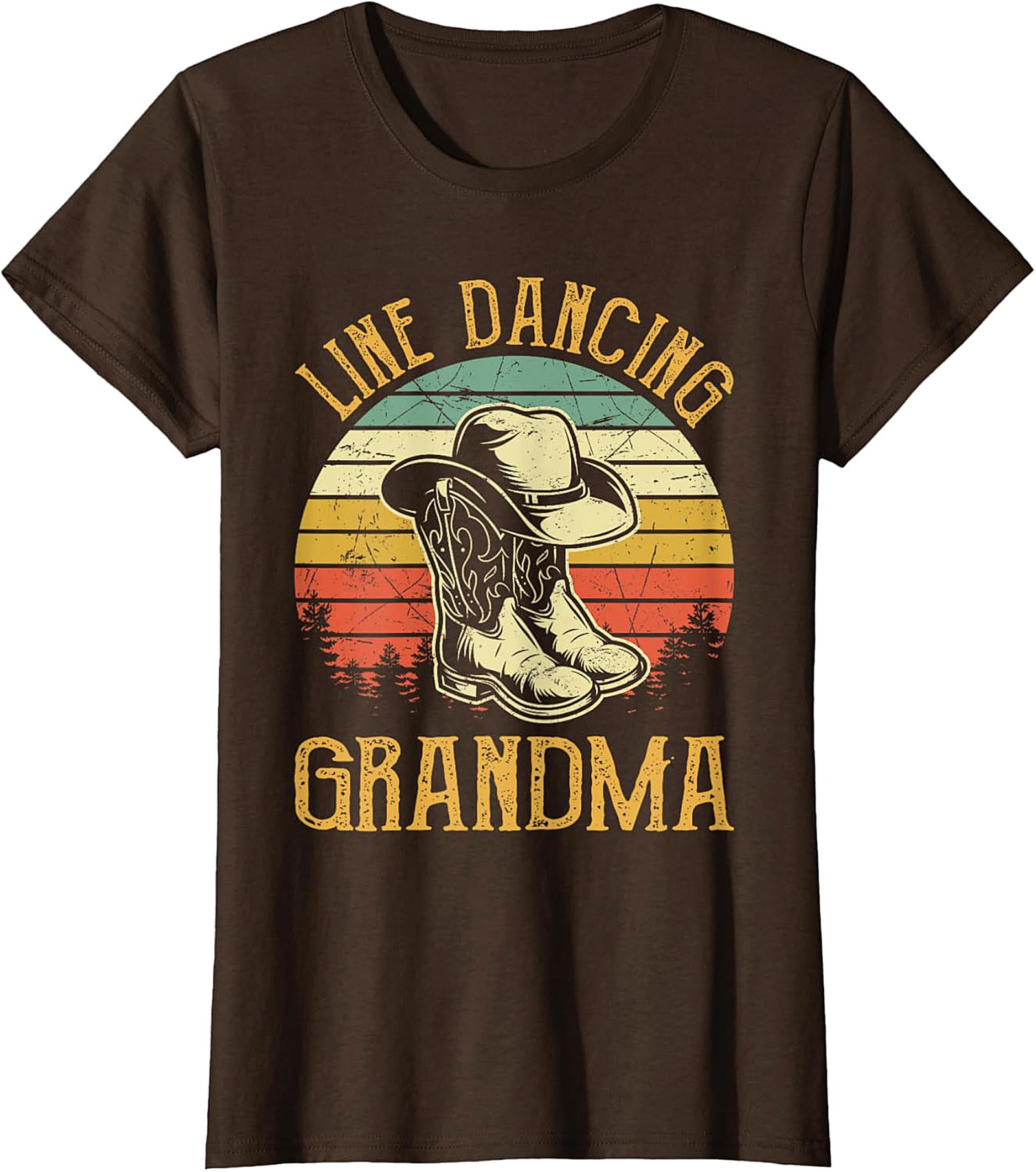 Line Dancing Grandma T-Shirt | Vintage Retro Western Tee
