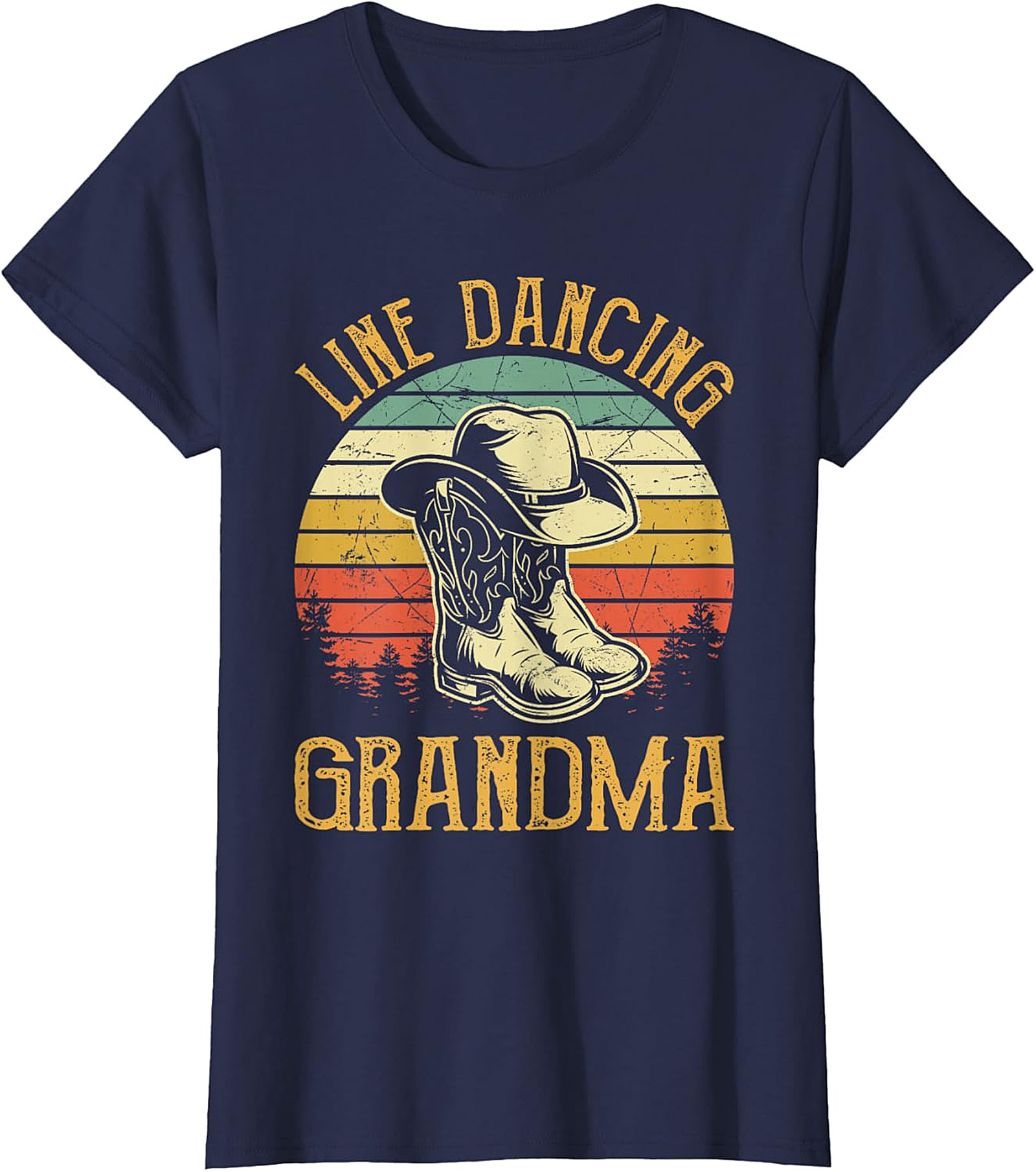 Line Dancing Grandma T-Shirt | Vintage Retro Western Tee