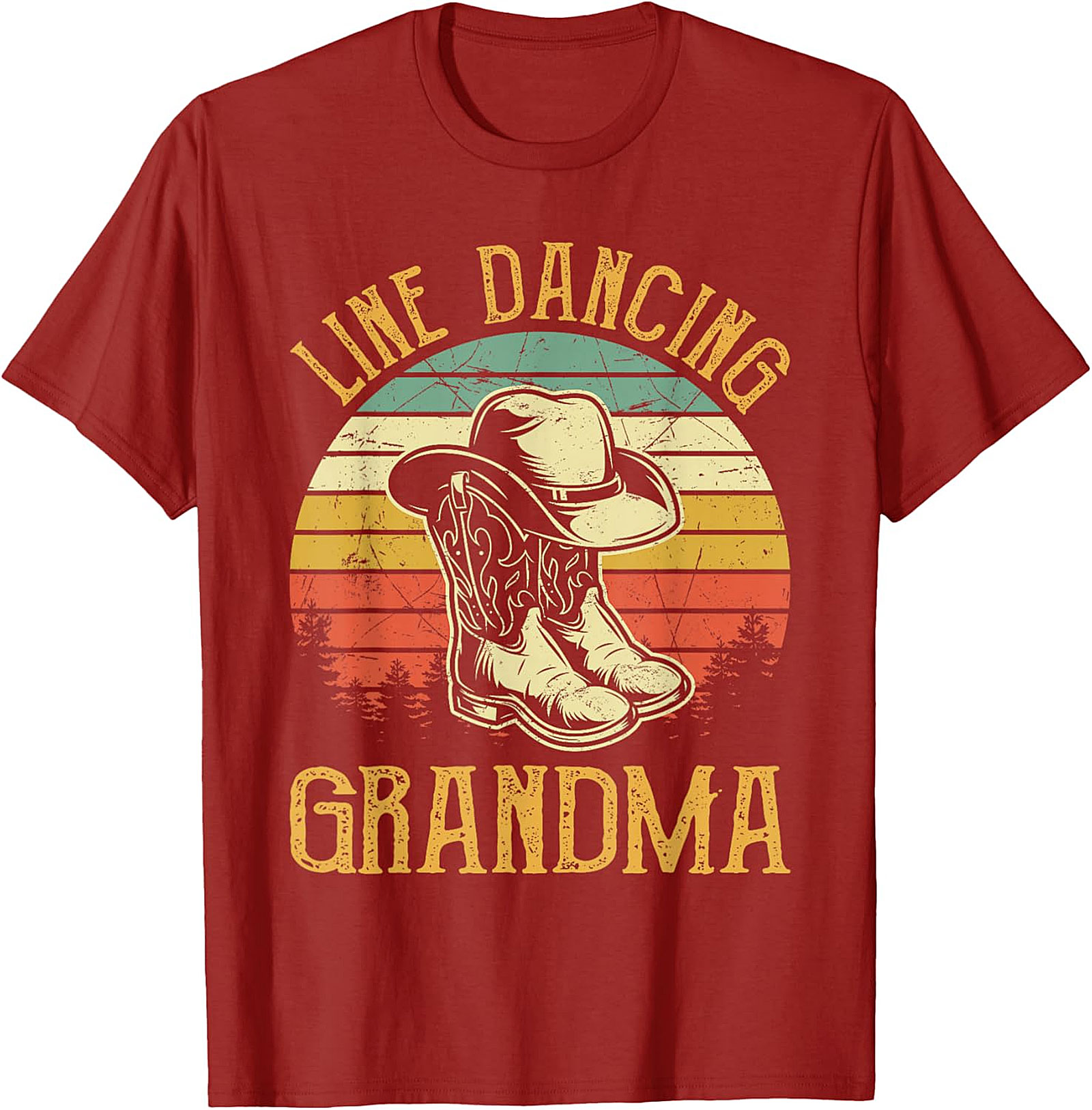 Line Dancing Grandma T-Shirt | Vintage Retro Western Tee
