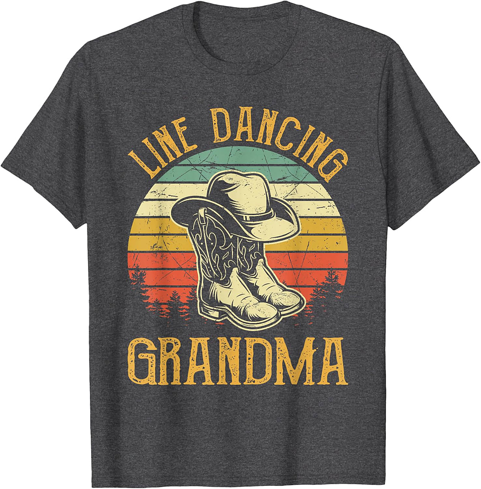 Line Dancing Grandma T-Shirt | Vintage Retro Western Tee