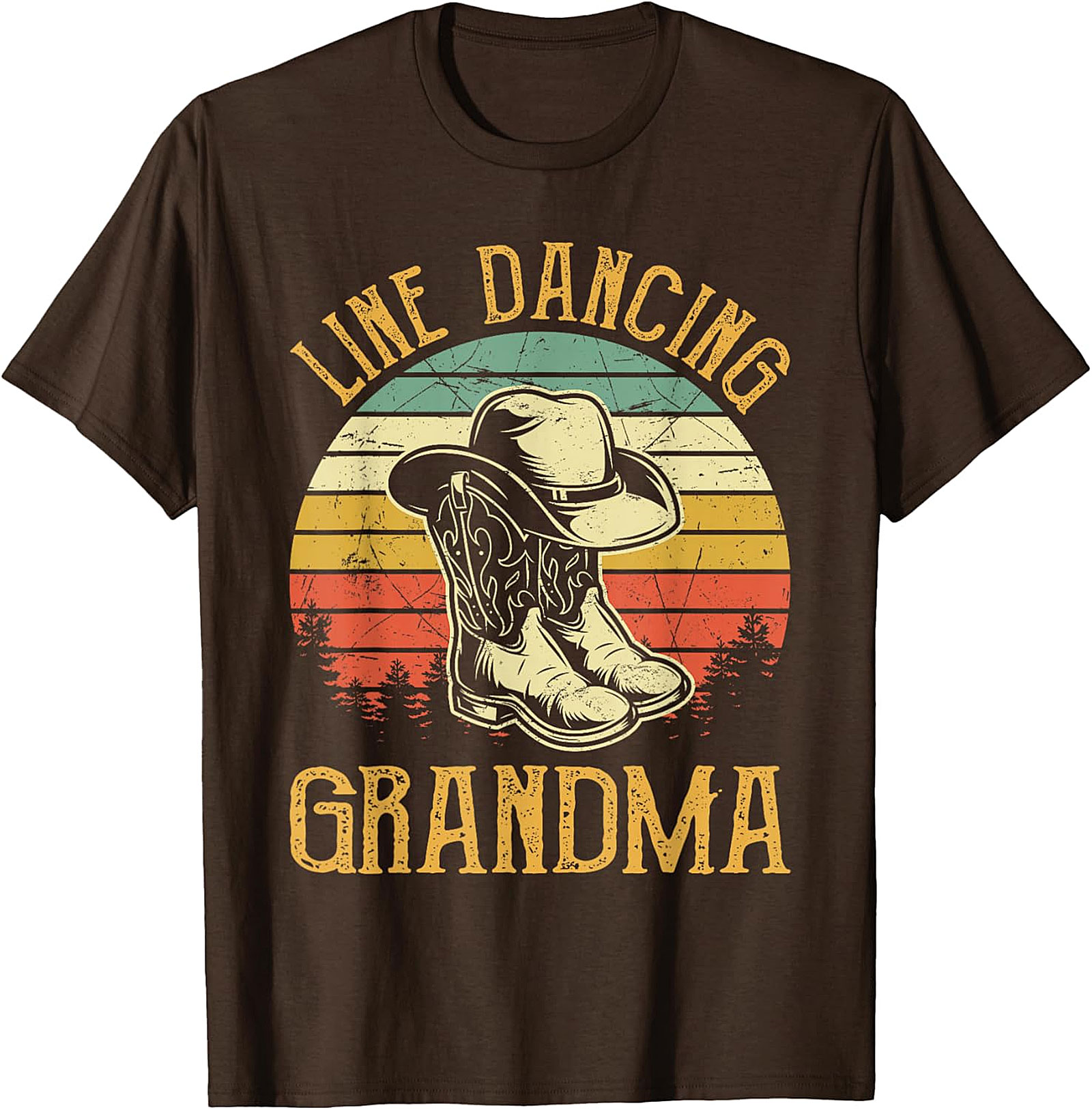 Line Dancing Grandma T-Shirt | Vintage Retro Western Tee