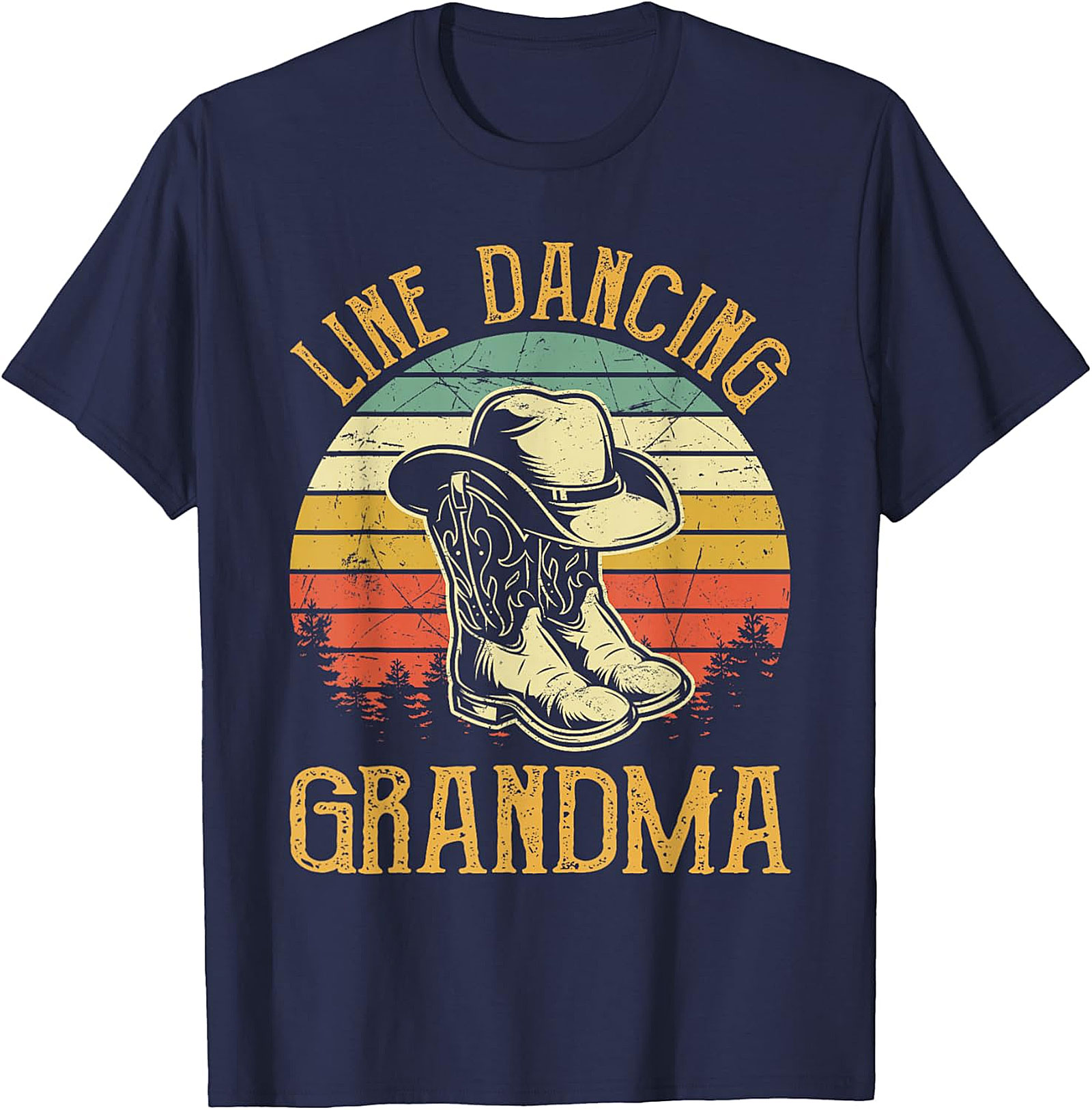 Line Dancing Grandma T-Shirt | Vintage Retro Western Tee