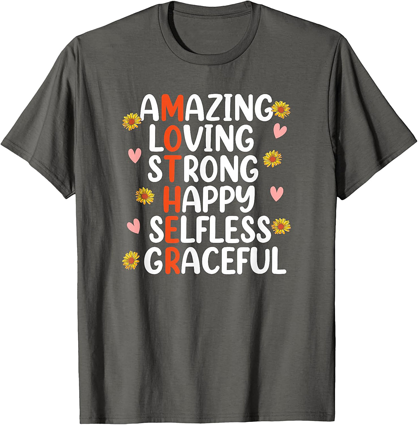 Mother Acrostic T-shirt Inspirational Sunflower Gift Tee