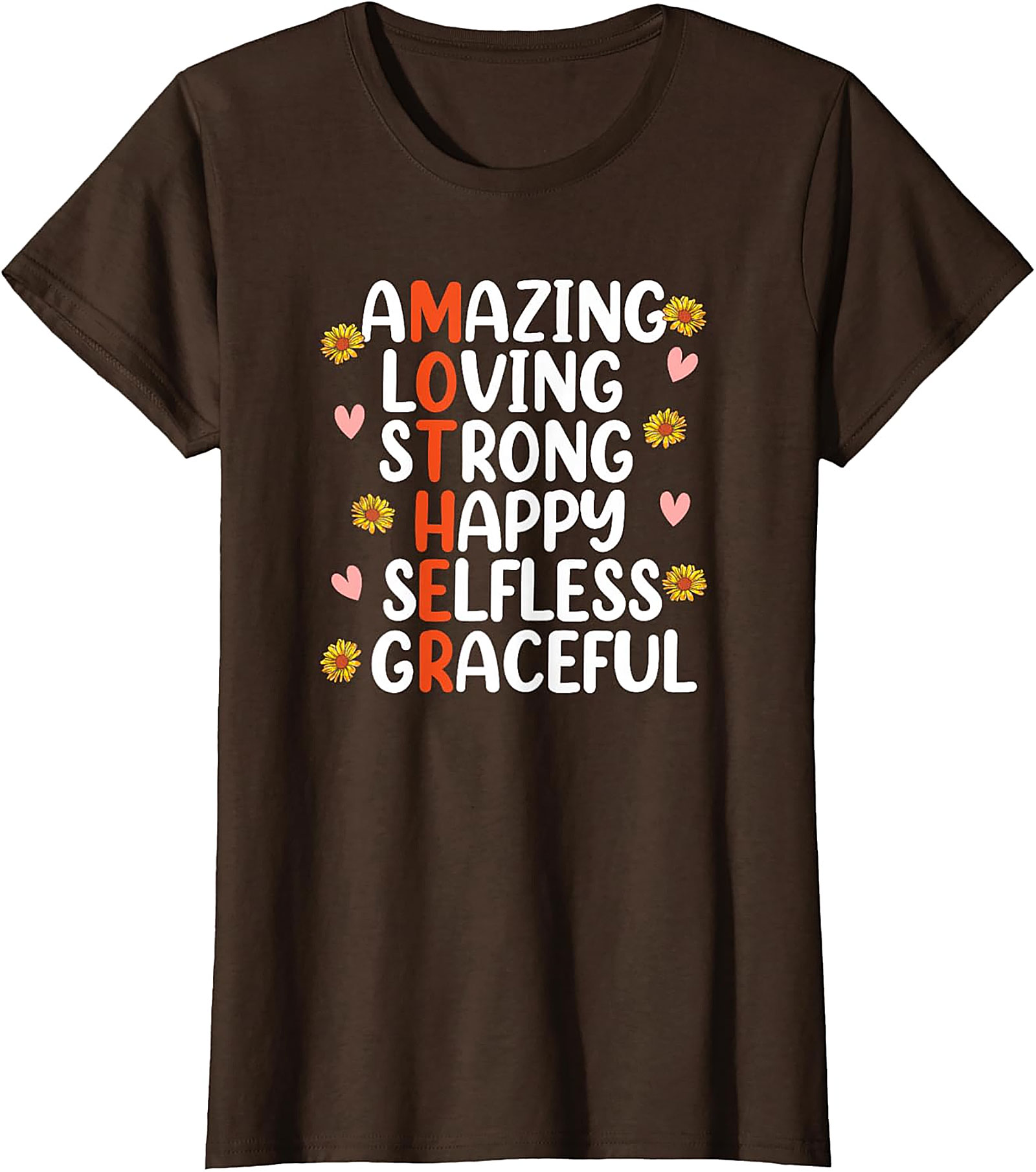 Mother Acrostic T-shirt Inspirational Sunflower Gift Tee