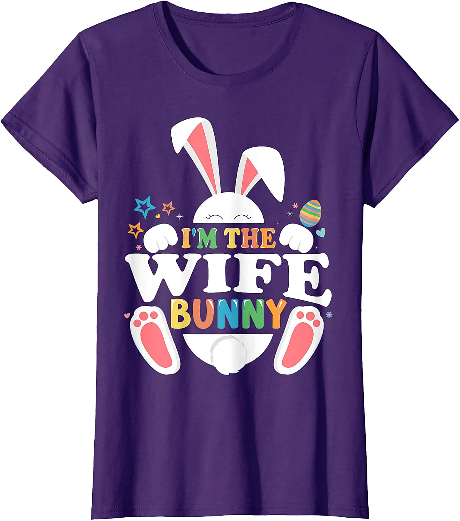 Wife Bunny Easter T-Shirt | Cute Women's Graphic Tee