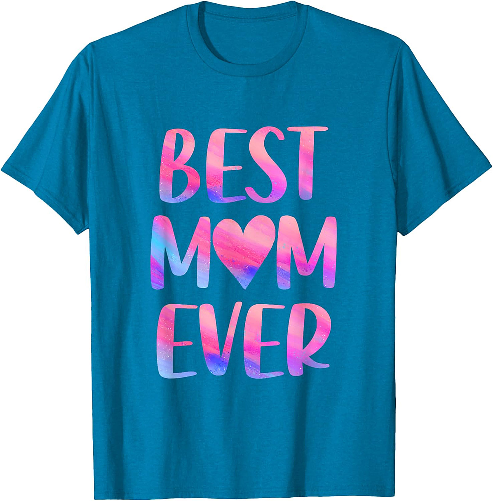  Best Mom Ever T-Shirt Colorful Watercolor Graphic Tee
