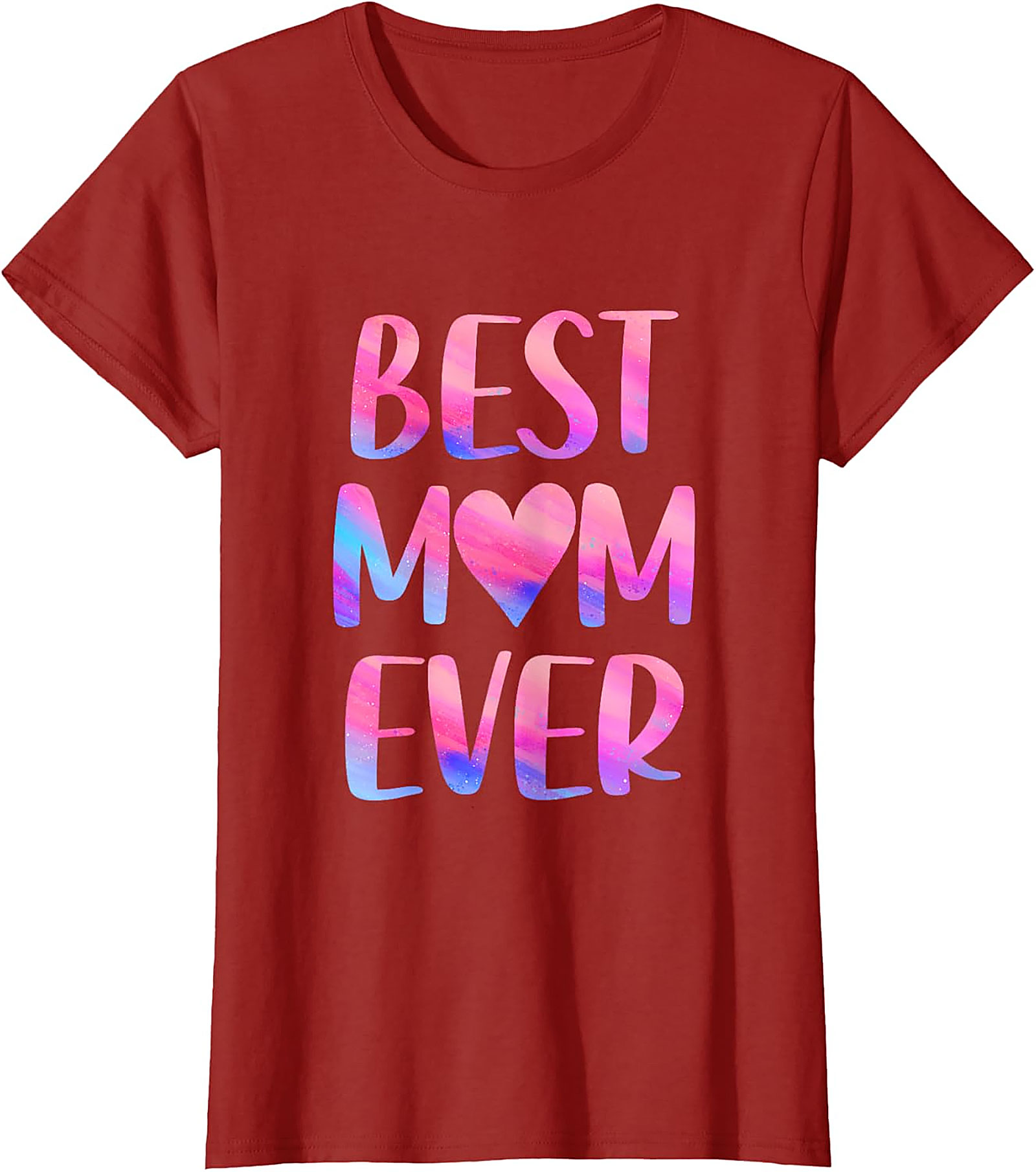  Best Mom Ever T-Shirt Colorful Watercolor Graphic Tee