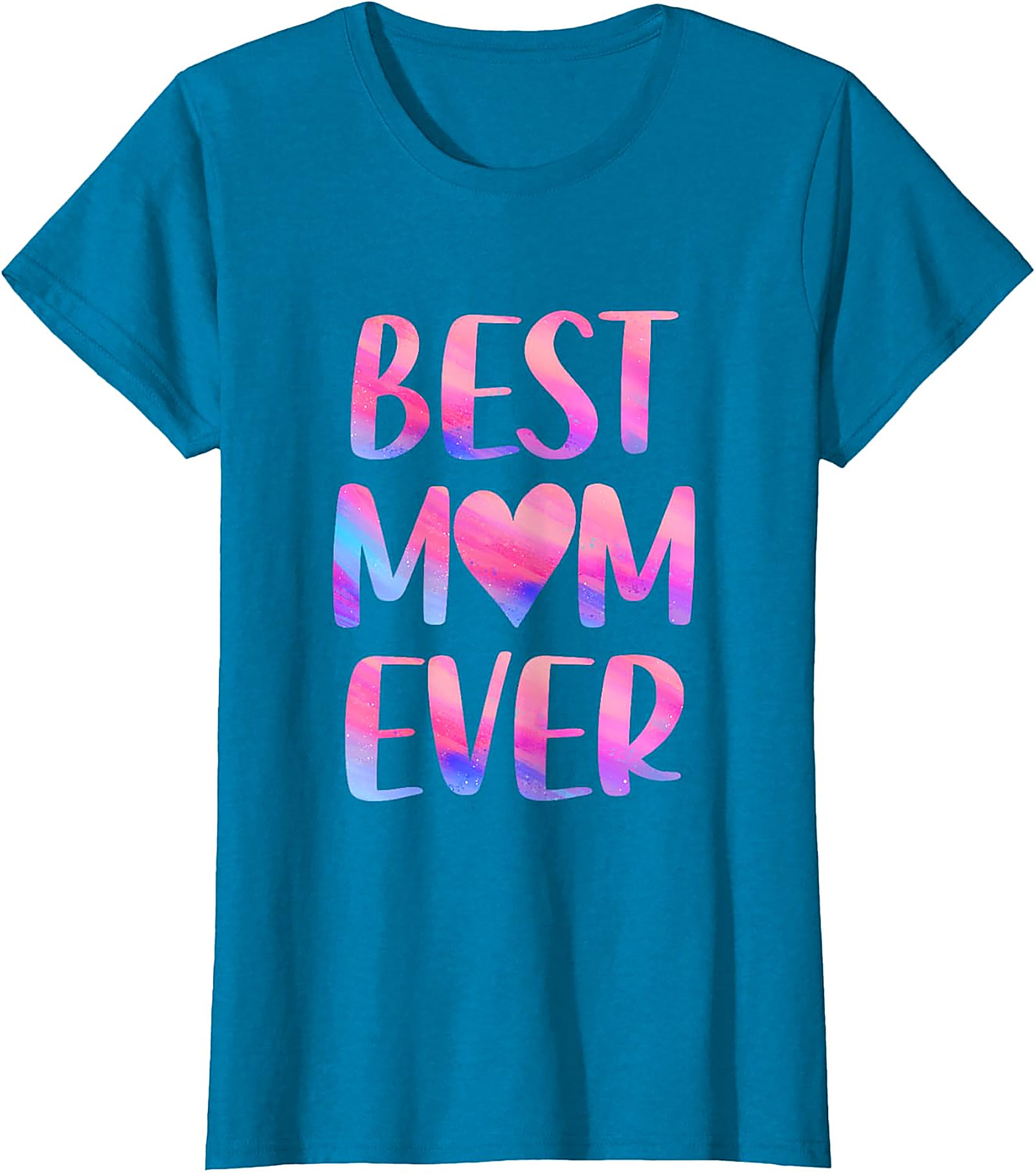  Best Mom Ever T-Shirt Colorful Watercolor Graphic Tee