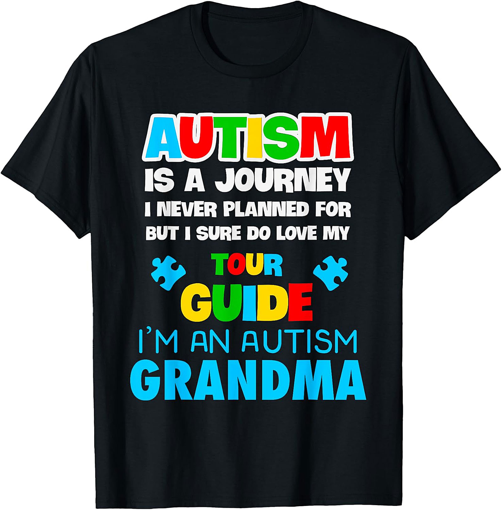 Autism Grandma T-Shirt | Love My Tour Guide Graphic Tee