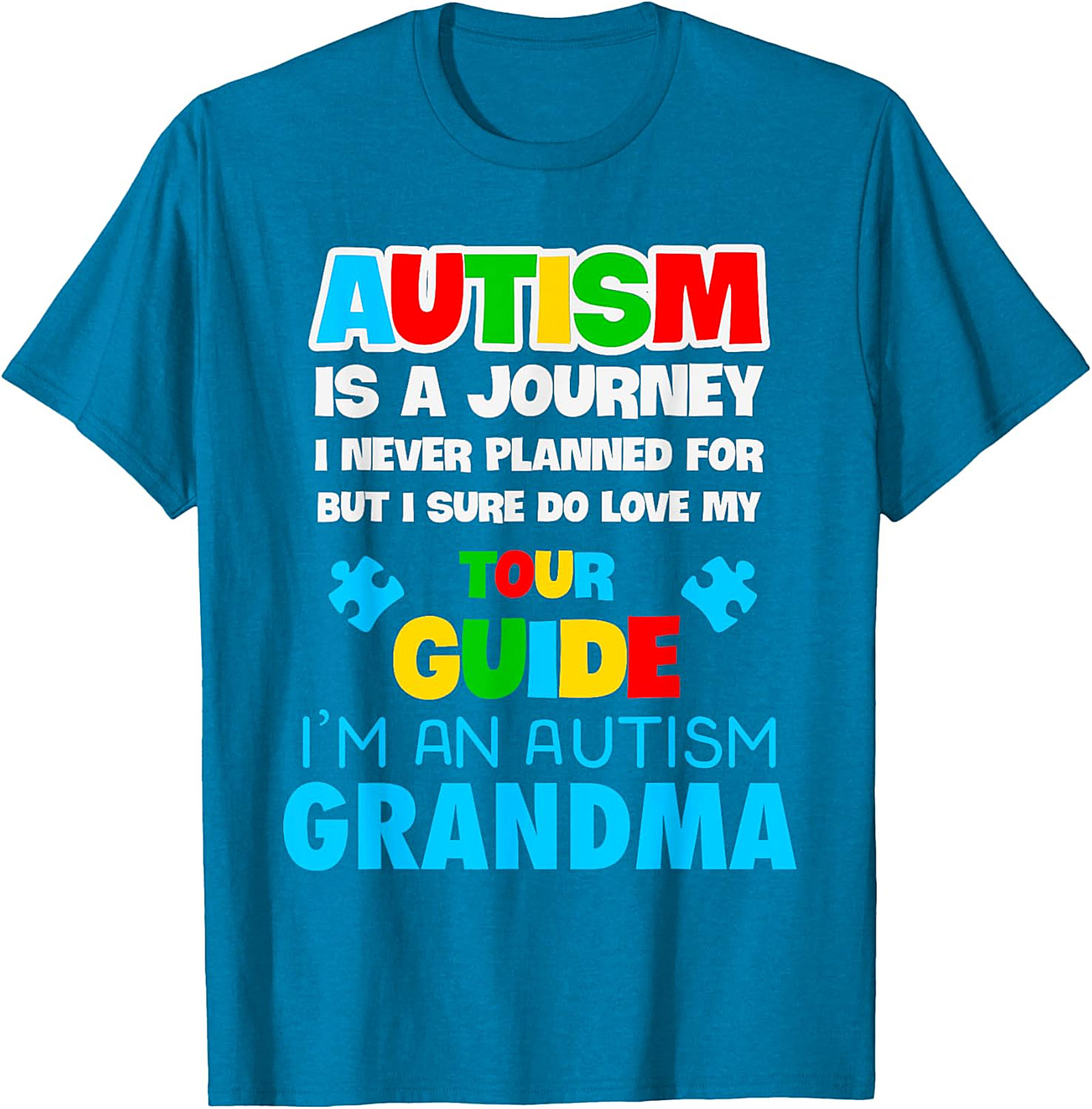 Autism Grandma T-Shirt | Love My Tour Guide Graphic Tee