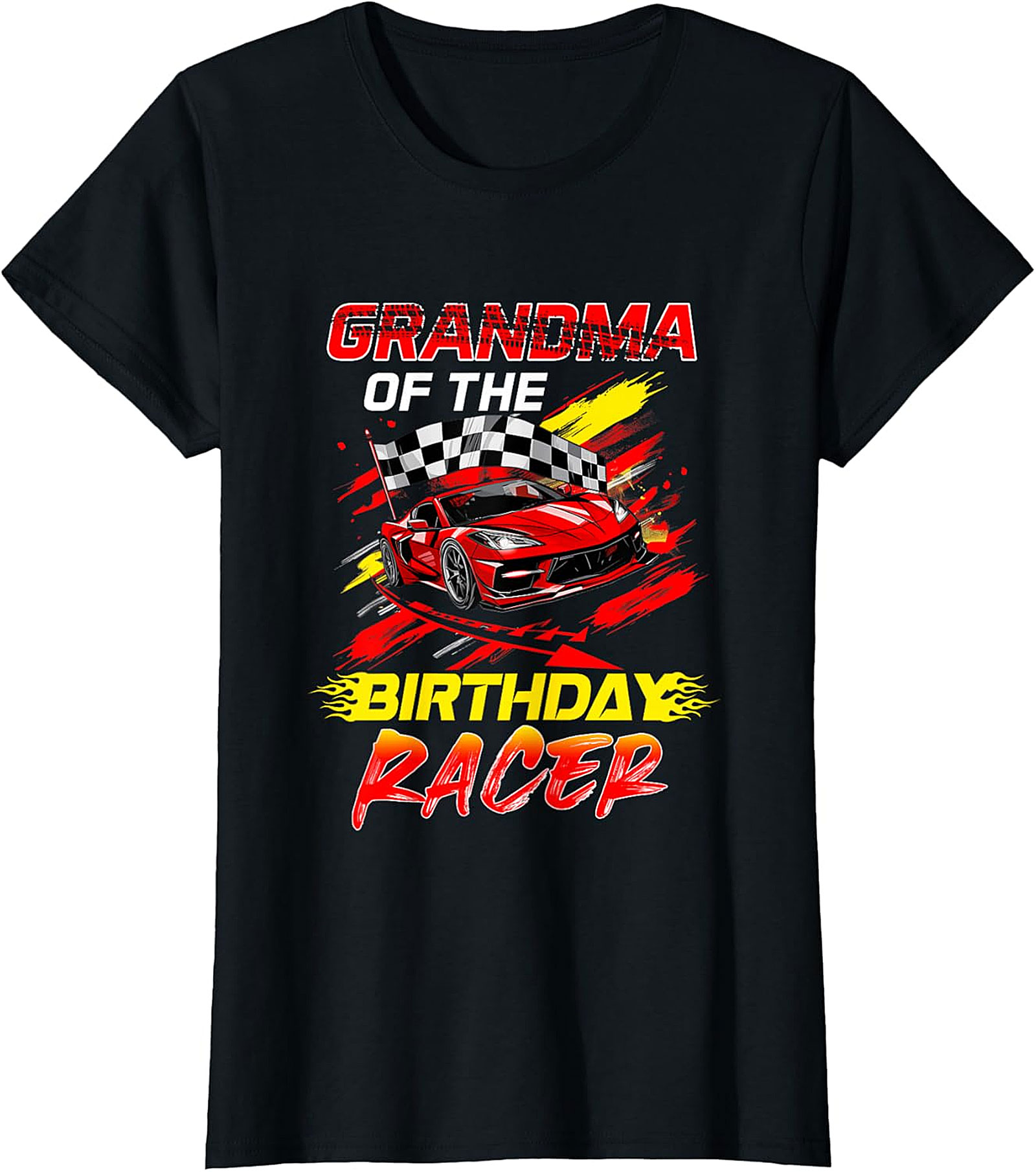  Grandma of the Birthday Racer T-shirt | Racing Graphic Tee
