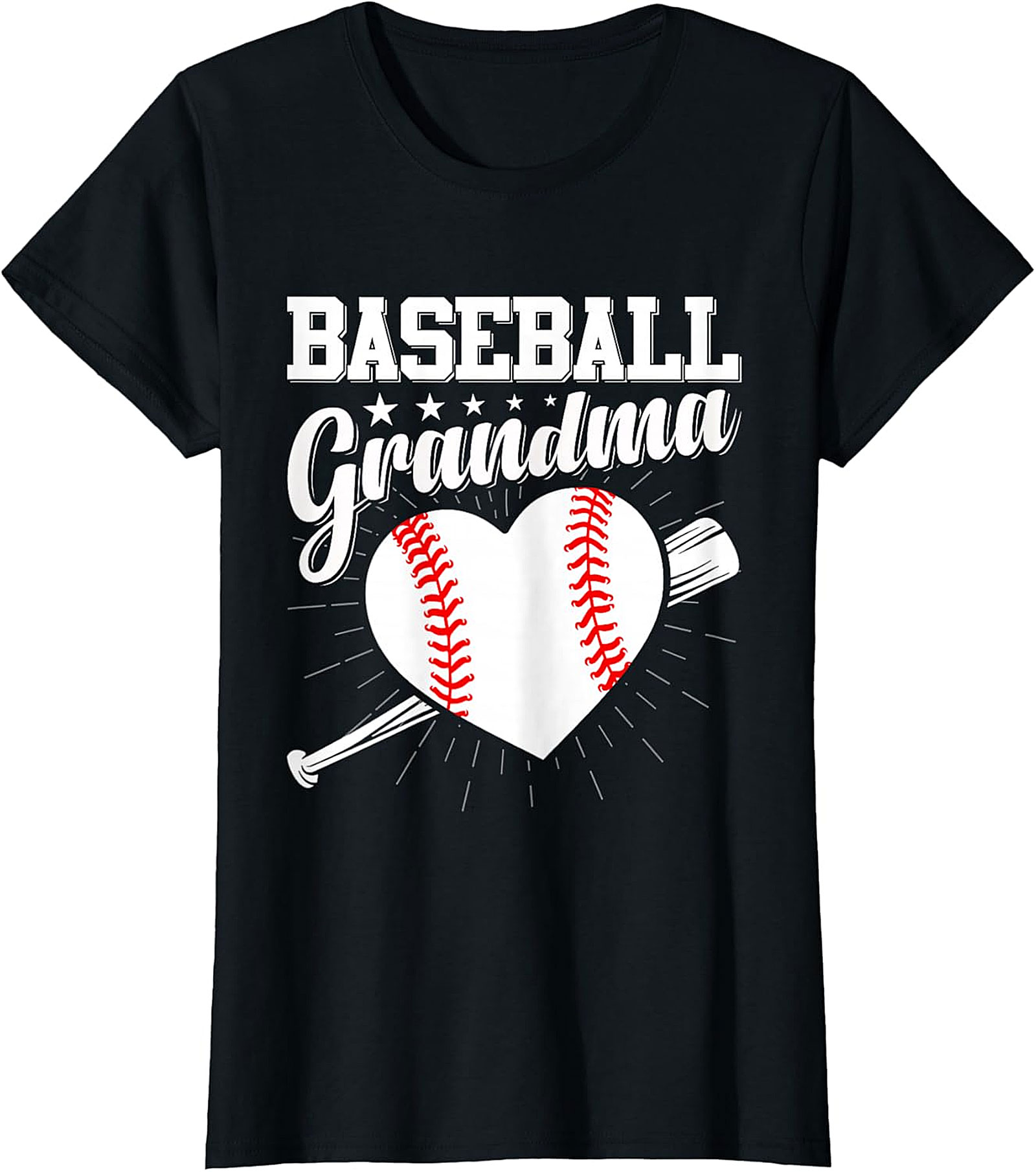 Baseball Grandma Heart Graphic Tee | Soft Cotton Unisex Shirt