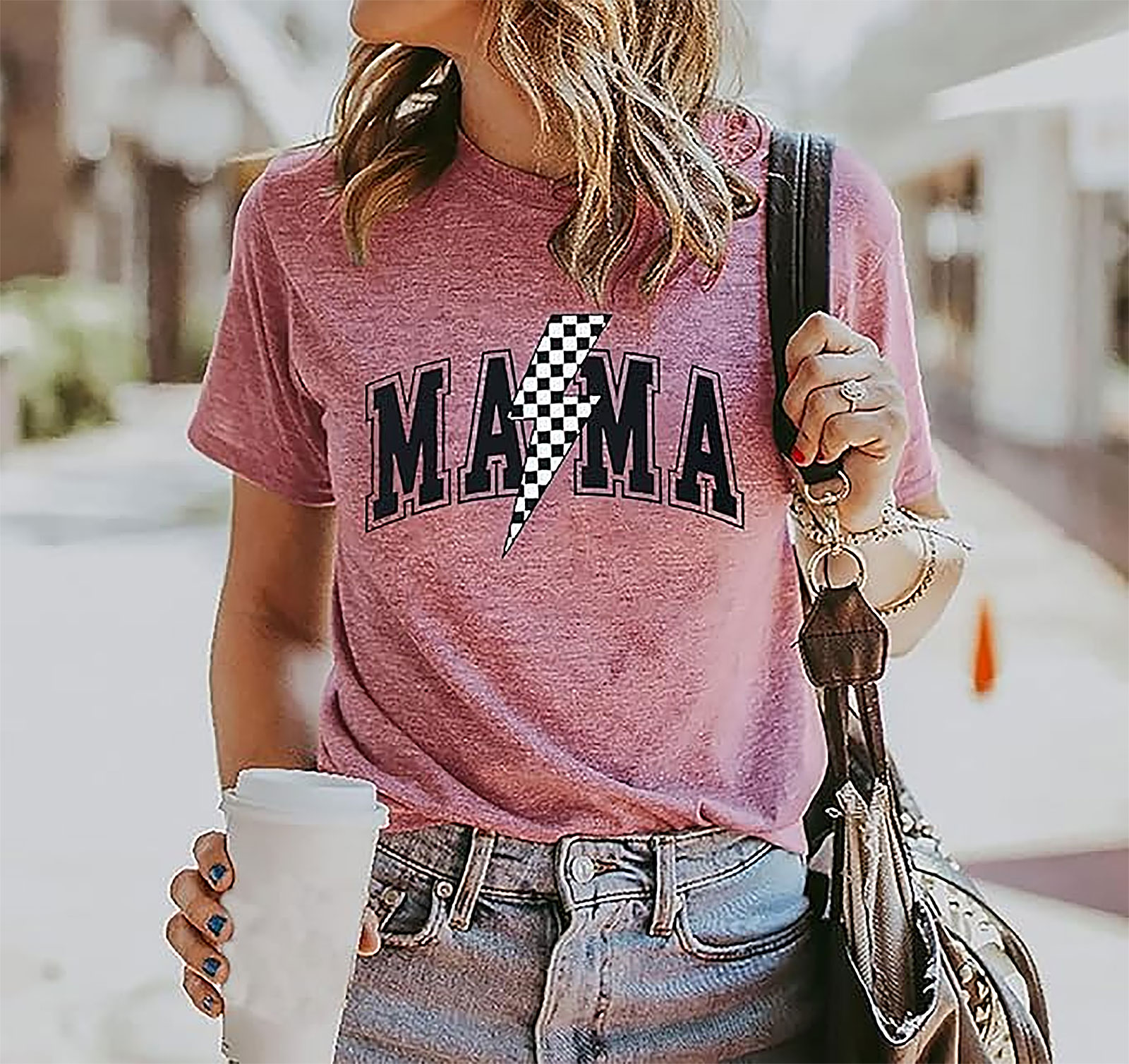 Pink Bow Coquette Mama T-shirt | Trendy Mother's Day Gift