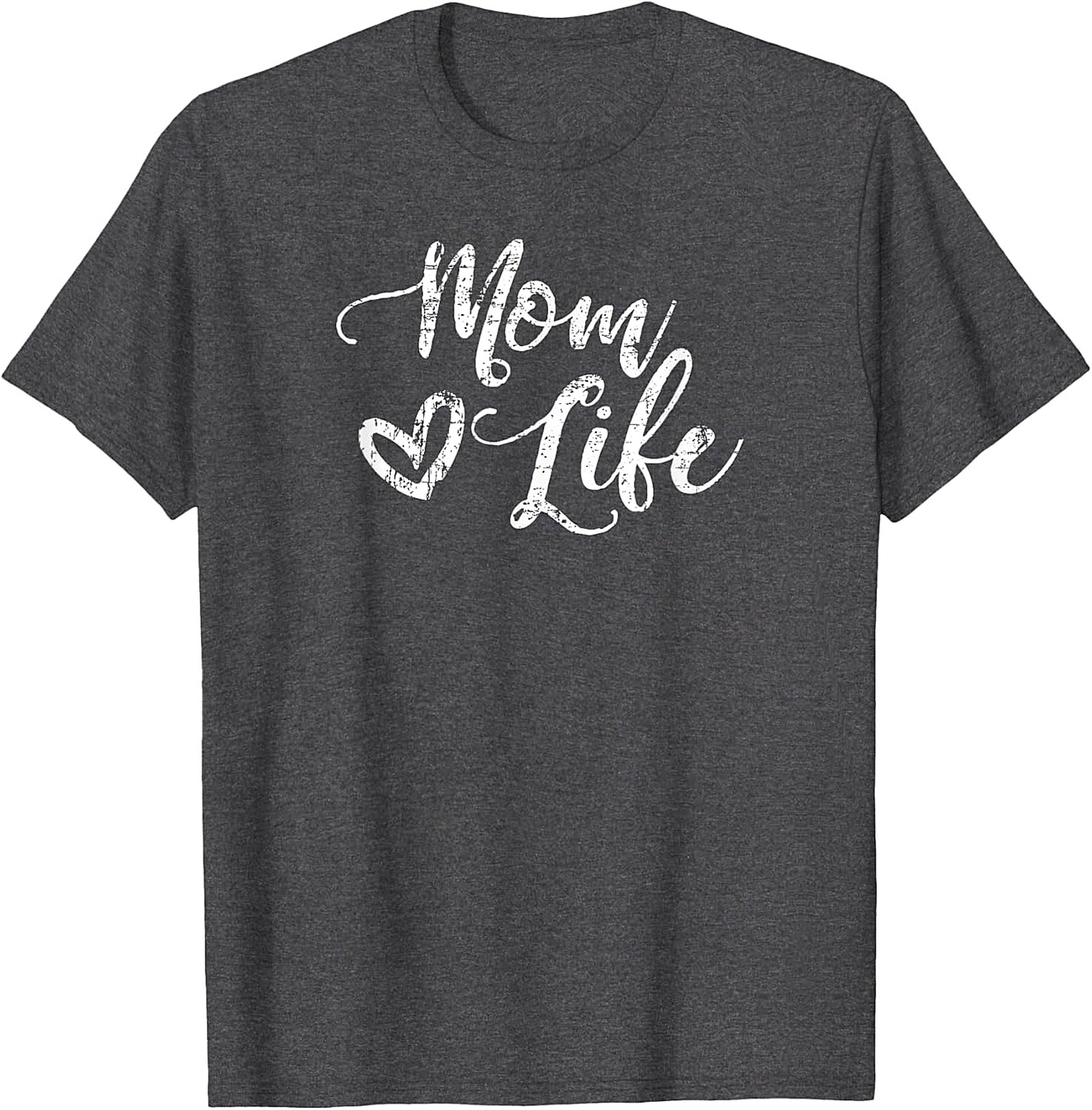  Mom Life Heart Graphic T-Shirt Soft Unisex Cotton Tee