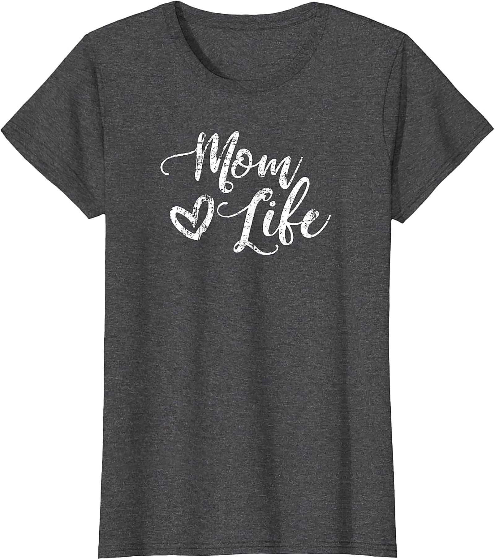  Mom Life Heart Graphic T-Shirt Soft Unisex Cotton Tee