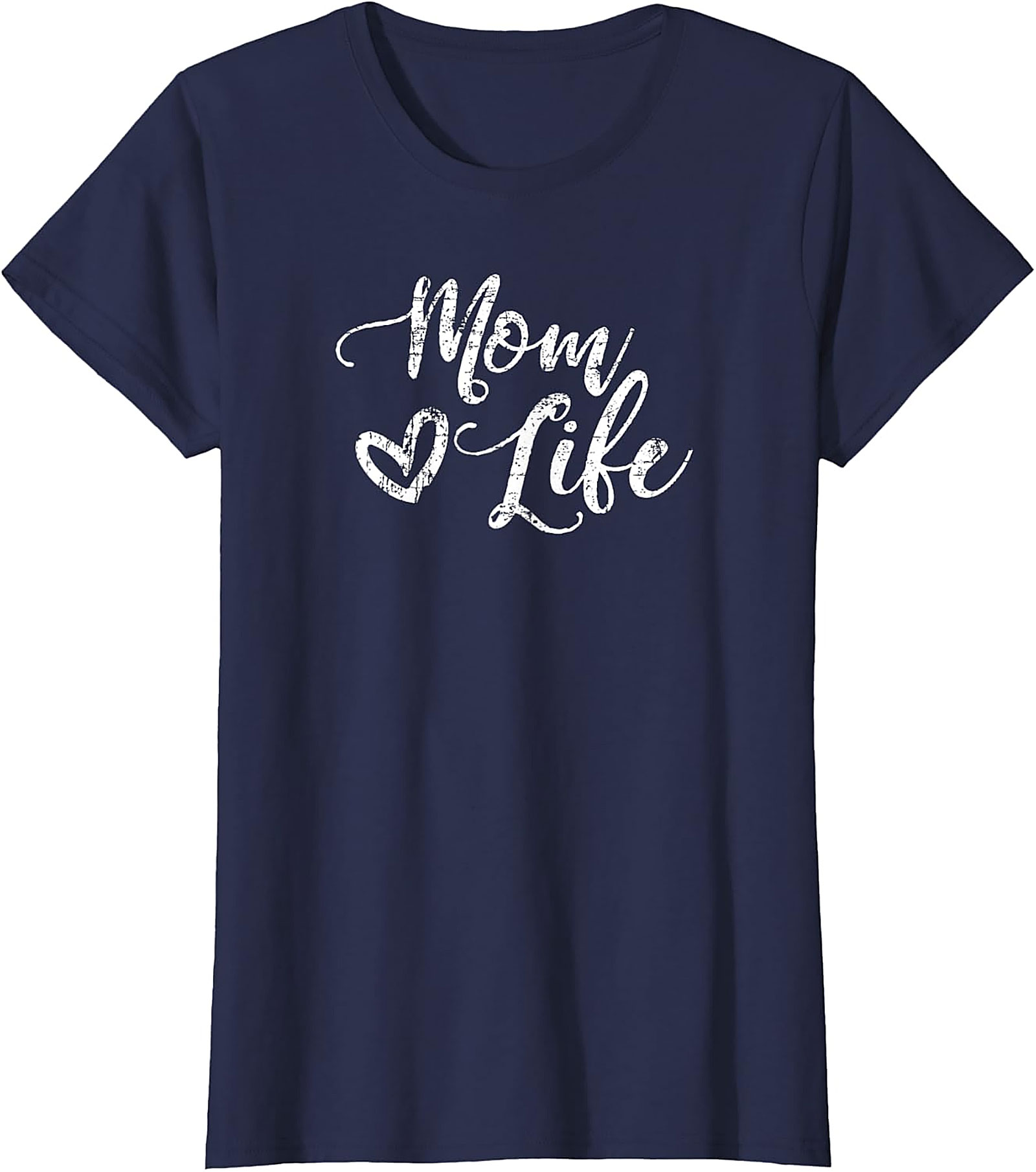  Mom Life Heart Graphic T-Shirt Soft Unisex Cotton Tee