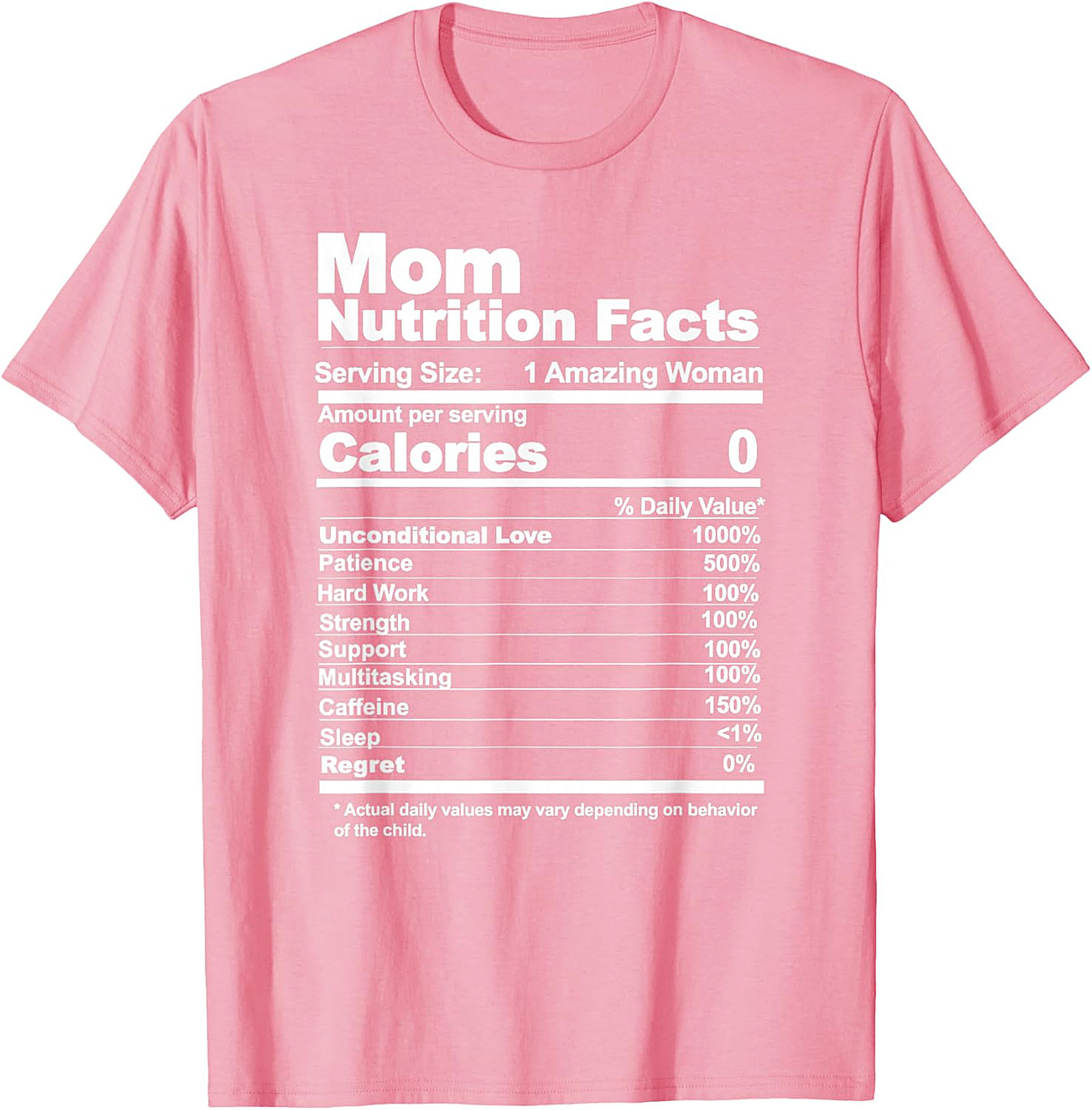 Mom Nutrition Facts T-shirt | Funny Gift Graphic Tee
