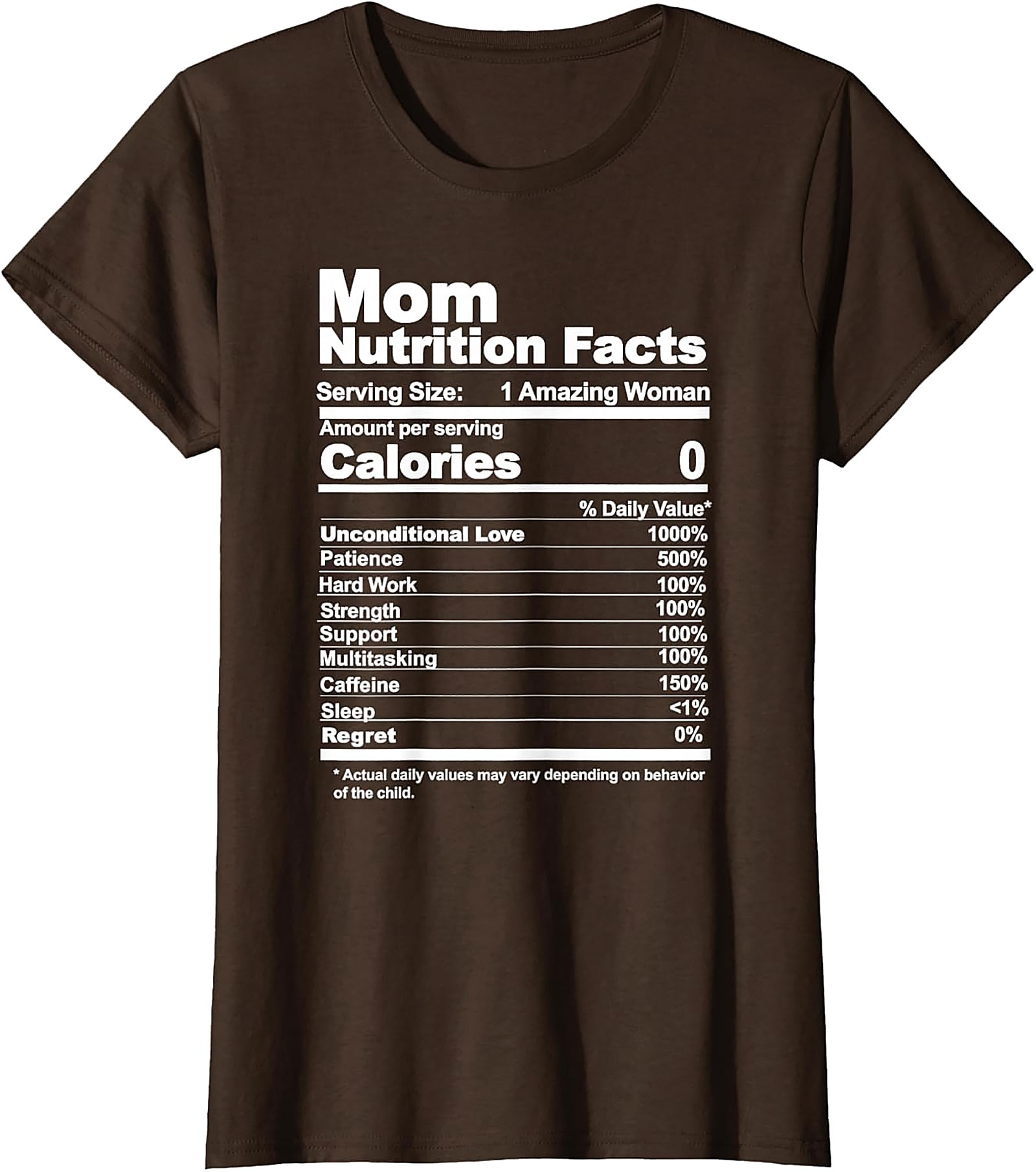 Mom Nutrition Facts T-shirt | Funny Gift Graphic Tee