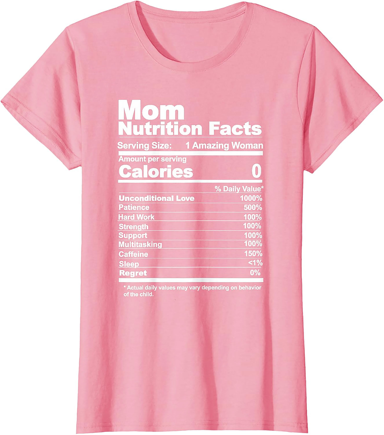 Mom Nutrition Facts T-shirt | Funny Gift Graphic Tee
