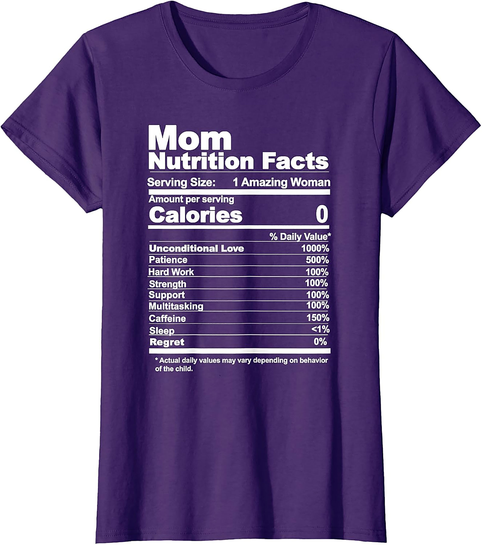 Mom Nutrition Facts T-shirt | Funny Gift Graphic Tee