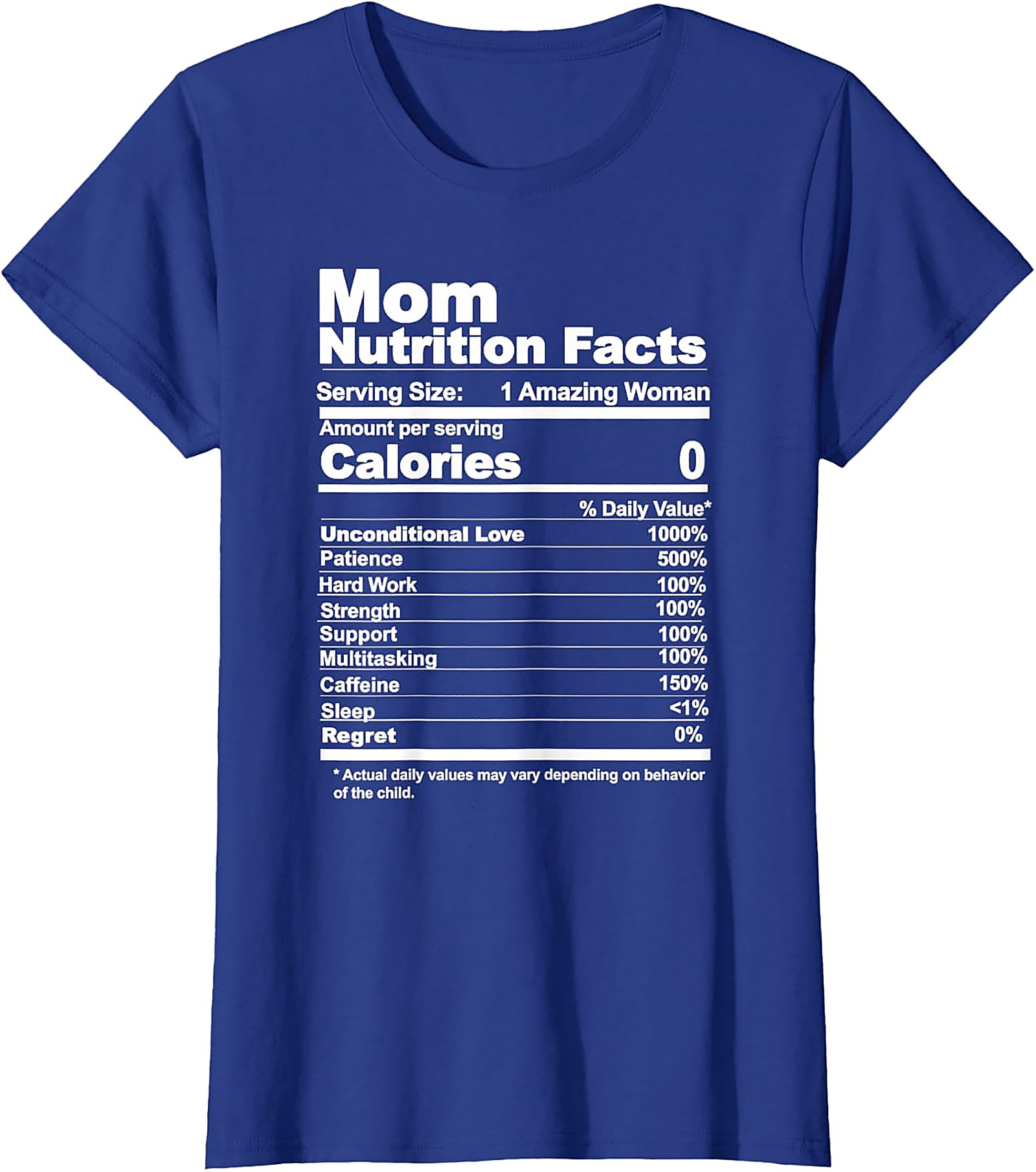 Mom Nutrition Facts T-shirt | Funny Gift Graphic Tee