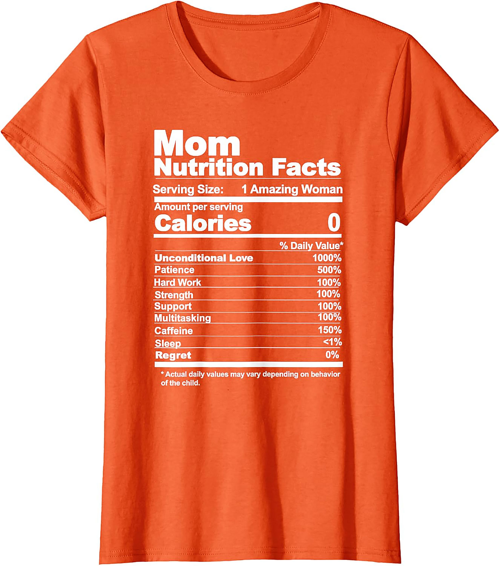 Mom Nutrition Facts T-shirt | Funny Gift Graphic Tee