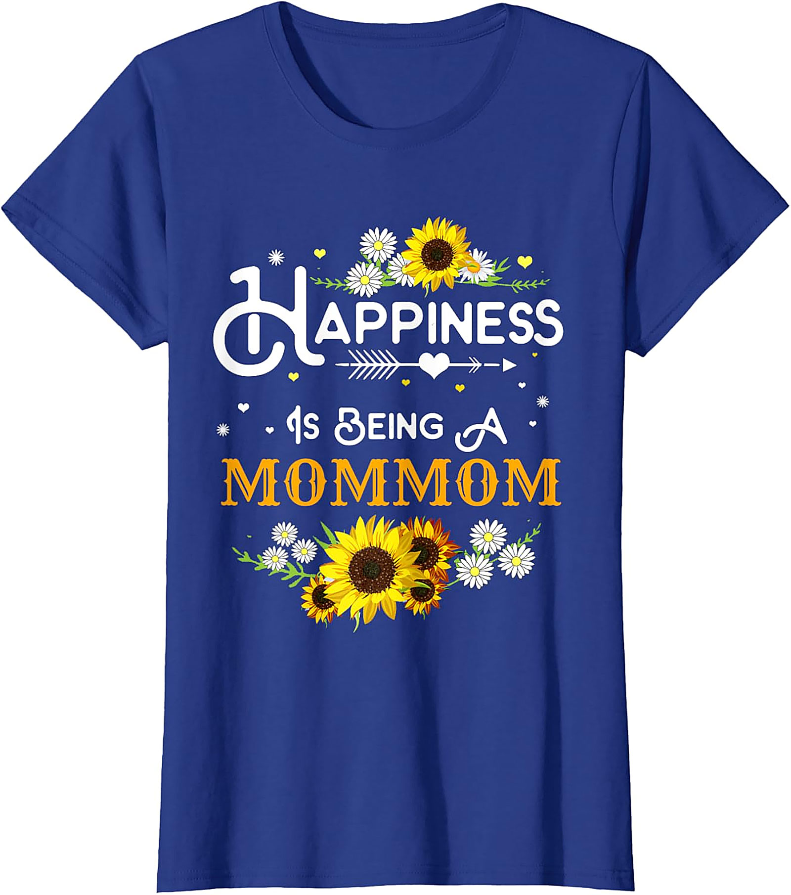  Happiness Is Being A Mommom Sunflower T-shirt Floral Tee