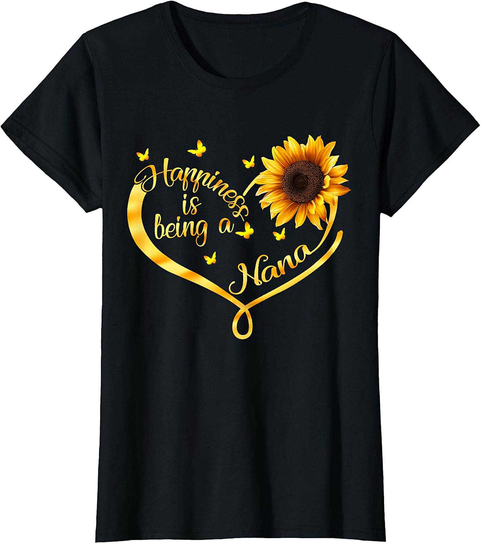 Happiness is Being a Nana T-shirt | Sunflower Graphic Tee