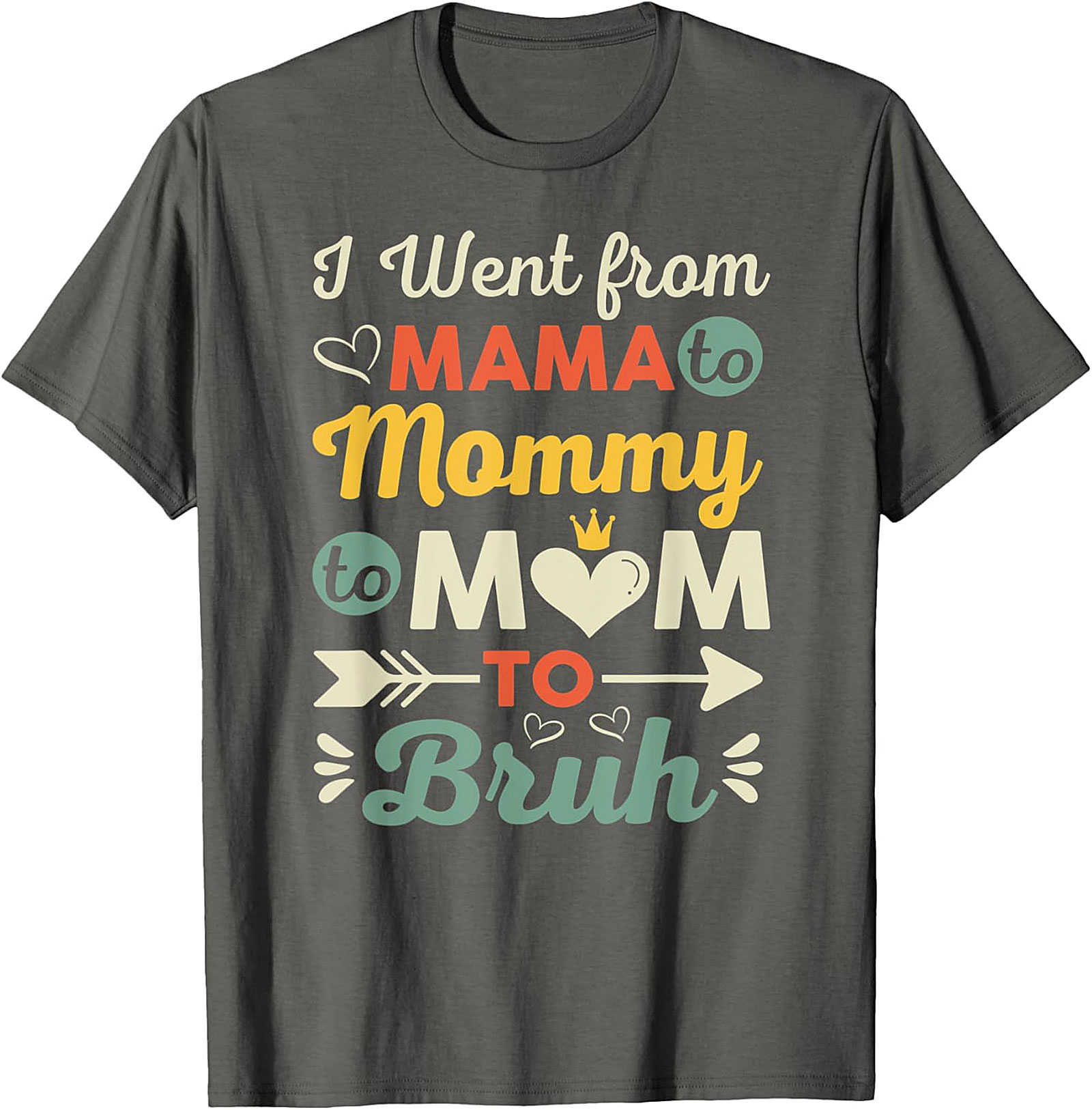 Mama to Mommy to Mom to Bruh T-shirt Funny Motherhood Tee