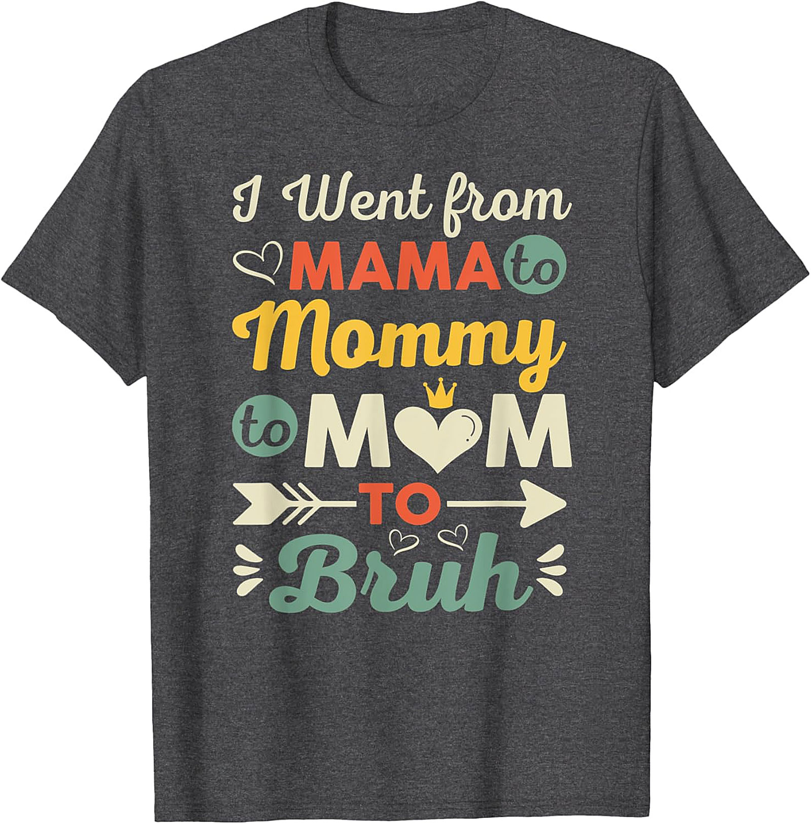 Mama to Mommy to Mom to Bruh T-shirt Funny Motherhood Tee