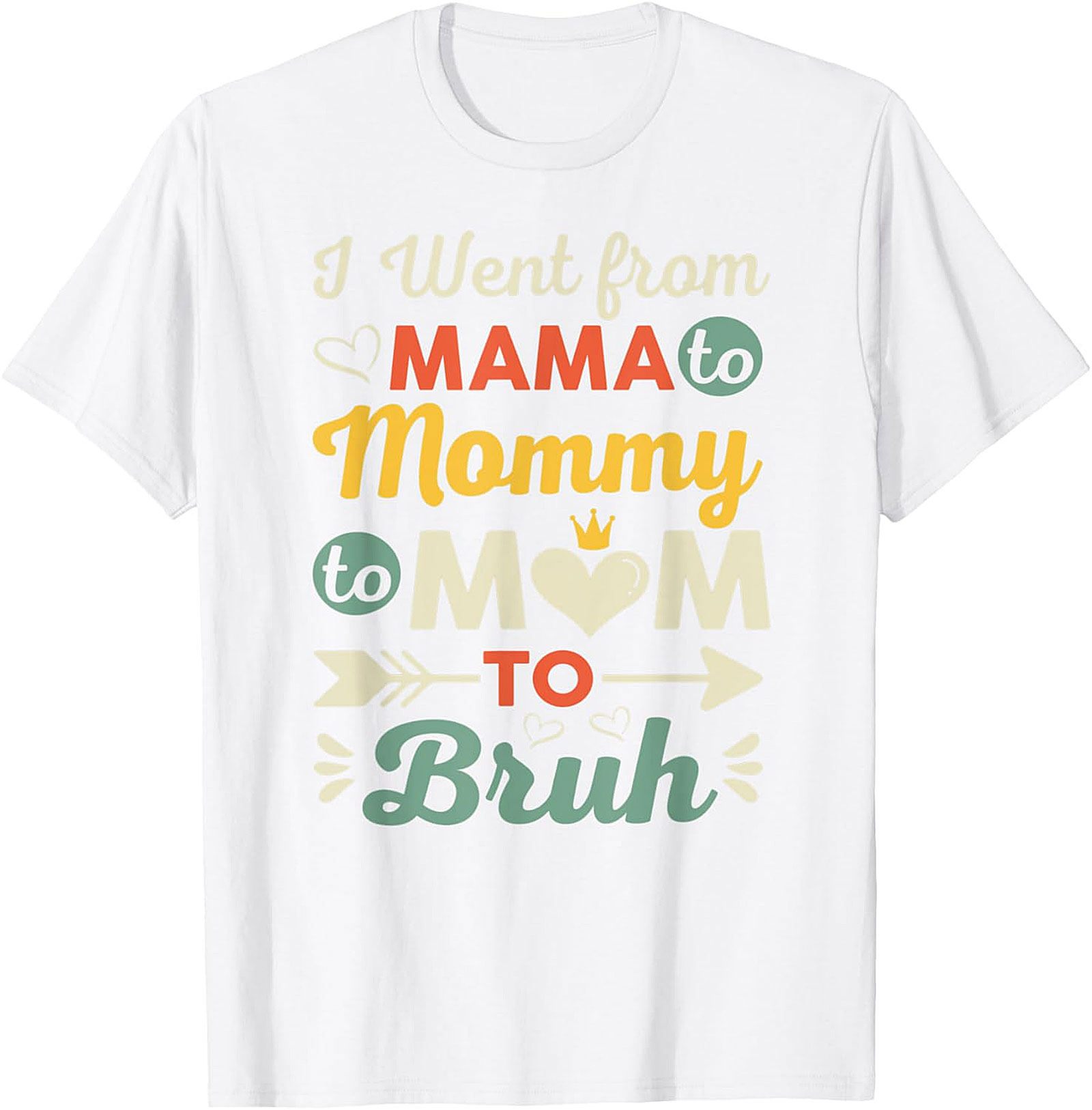 Mama to Mommy to Mom to Bruh T-shirt Funny Motherhood Tee