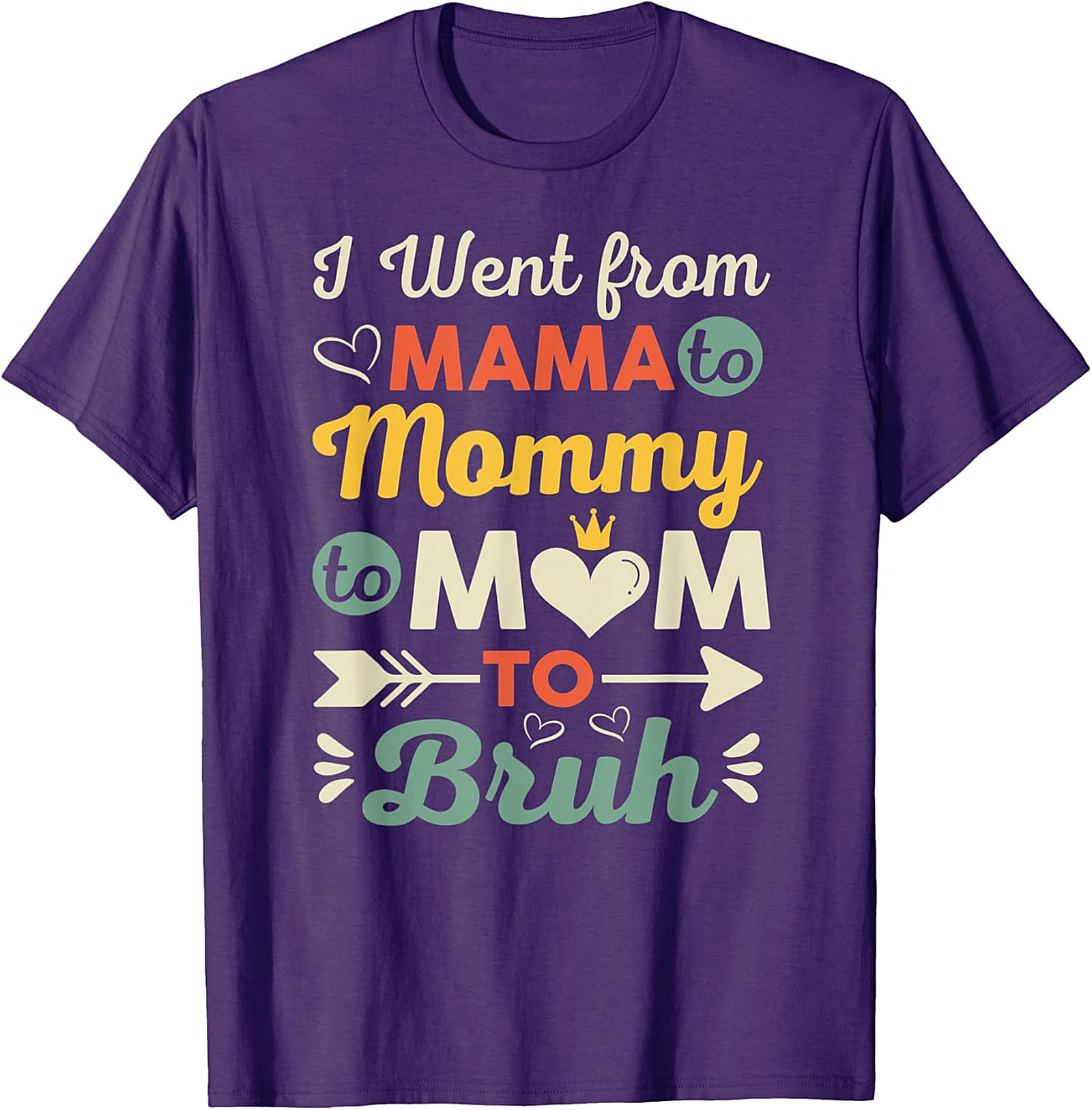 Mama to Mommy to Mom to Bruh T-shirt Funny Motherhood Tee