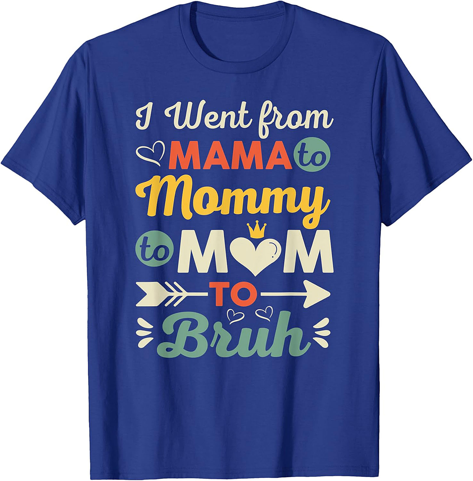 Mama to Mommy to Mom to Bruh T-shirt Funny Motherhood Tee