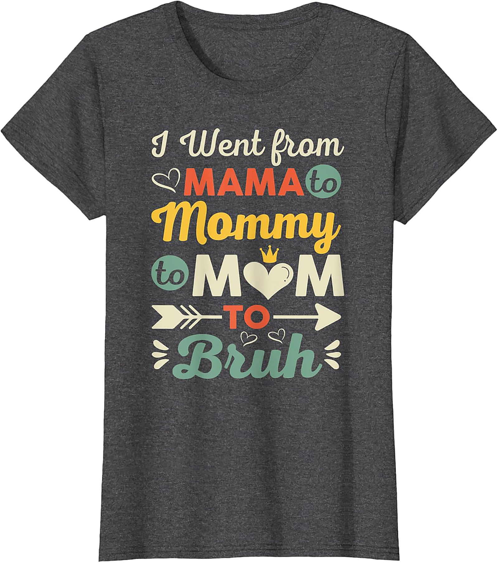 Mama to Mommy to Mom to Bruh T-shirt Funny Motherhood Tee