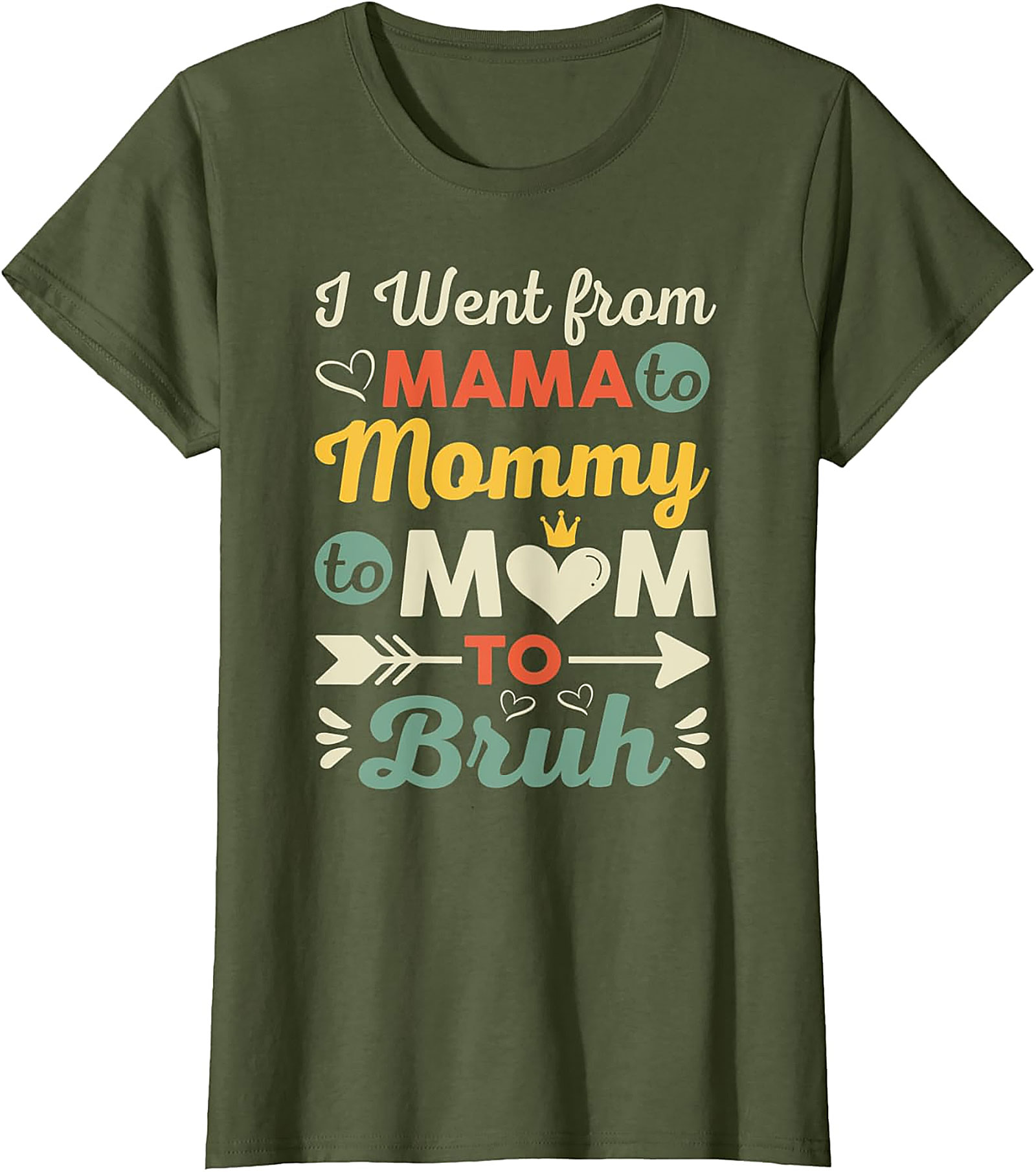 Mama to Mommy to Mom to Bruh T-shirt Funny Motherhood Tee